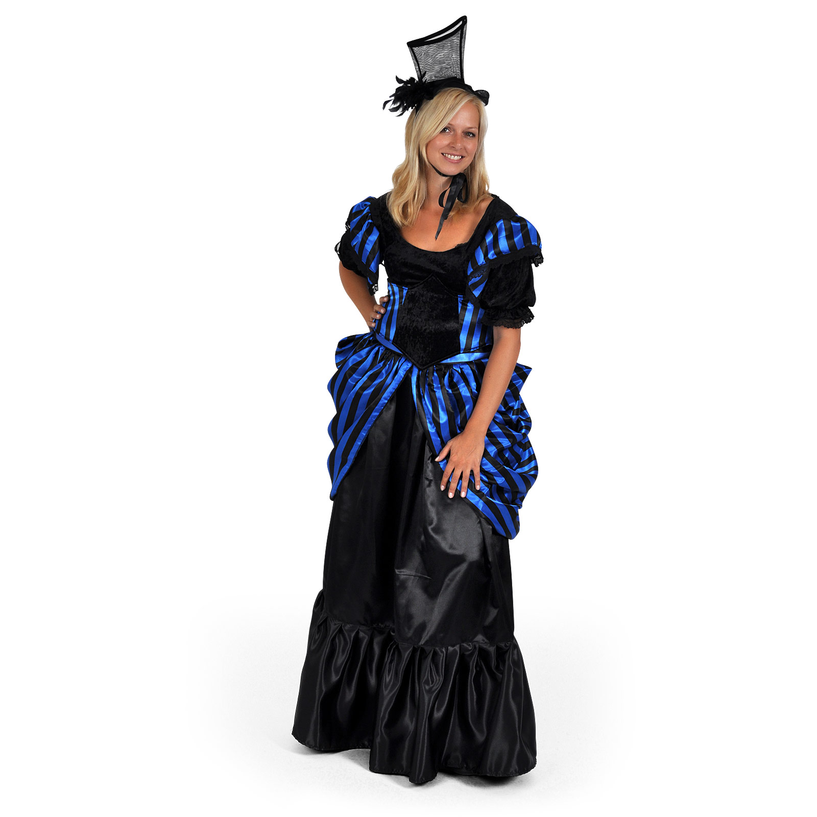 Madame Lilly - Costume Dress for Women - S - Black Blue