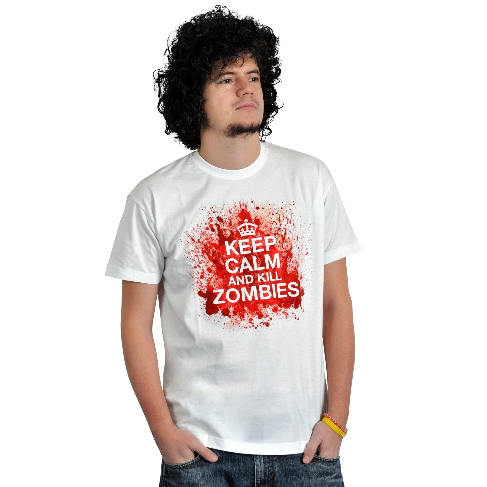 T-shirt Kill Zombies - S - Blanc