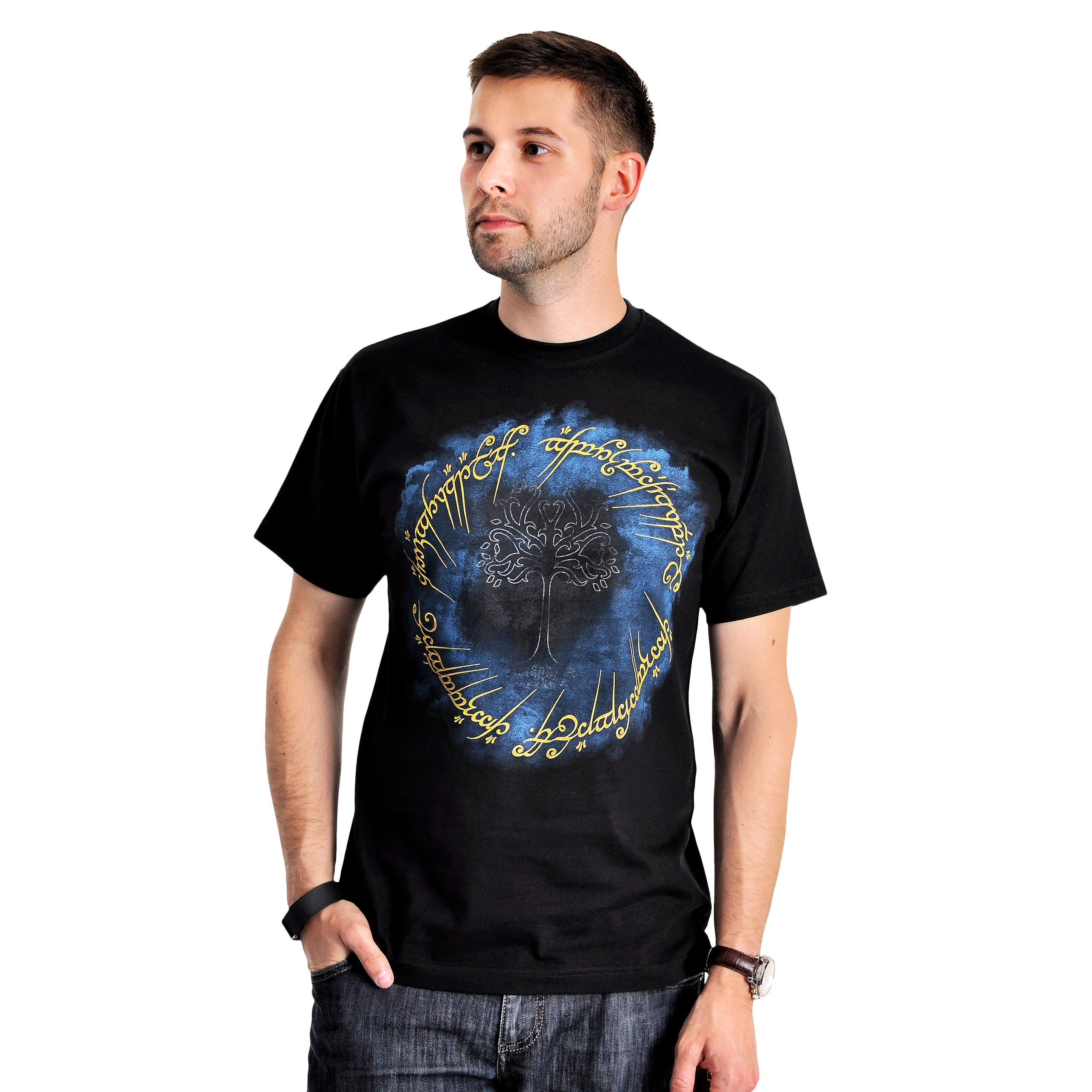 Heer der Ringen - Ring van Macht T-shirt zwart - XL - Zwart