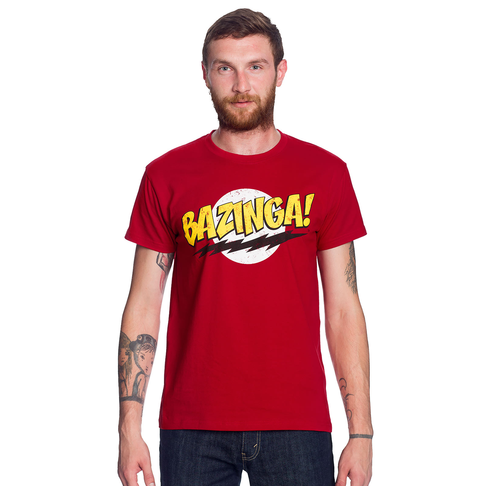 Big Bang Theory - T-shirt Bazinga Full Size rouge - M - Rouge