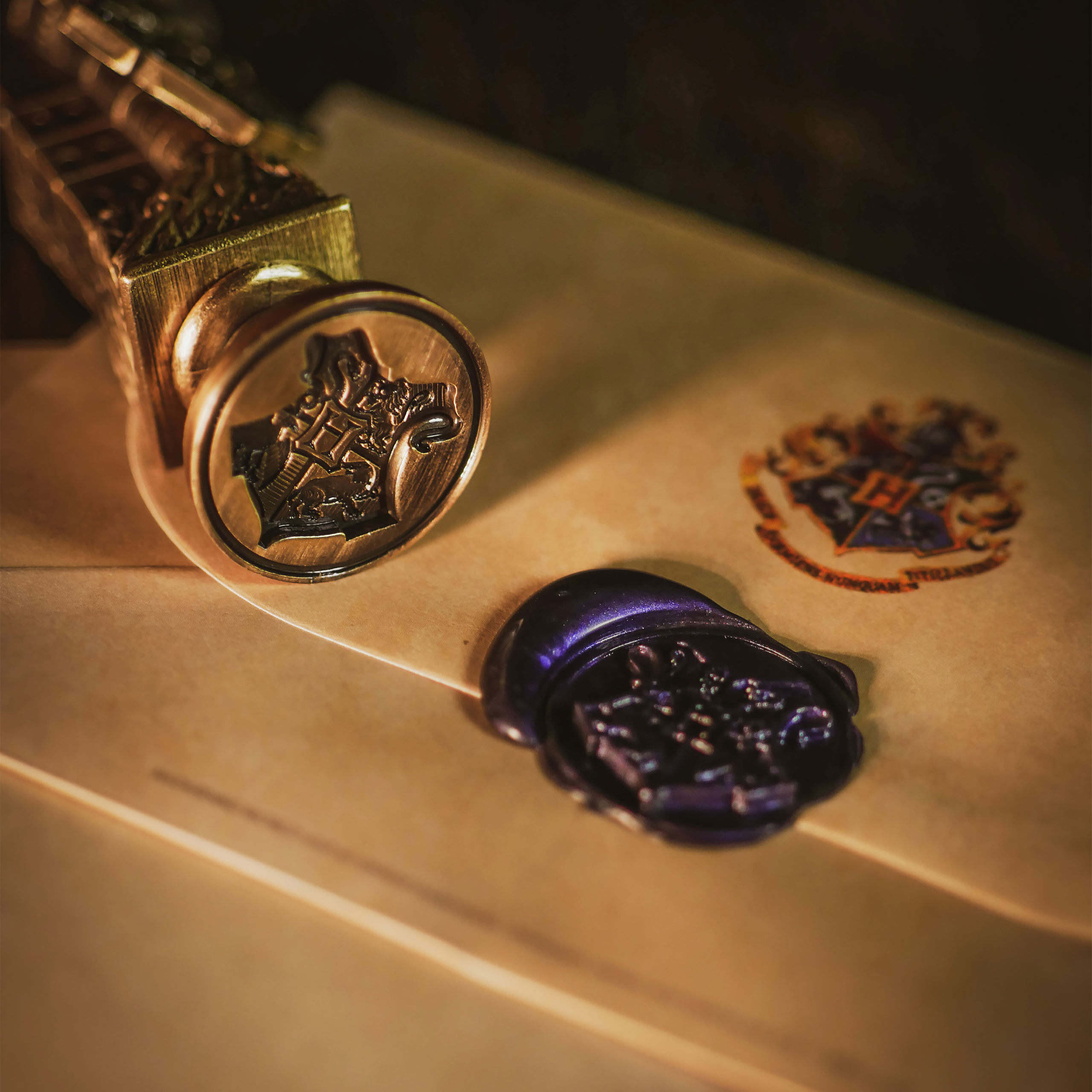 Harry Potter - Hogwarts Siegel mit Wachs - The Noble Collection