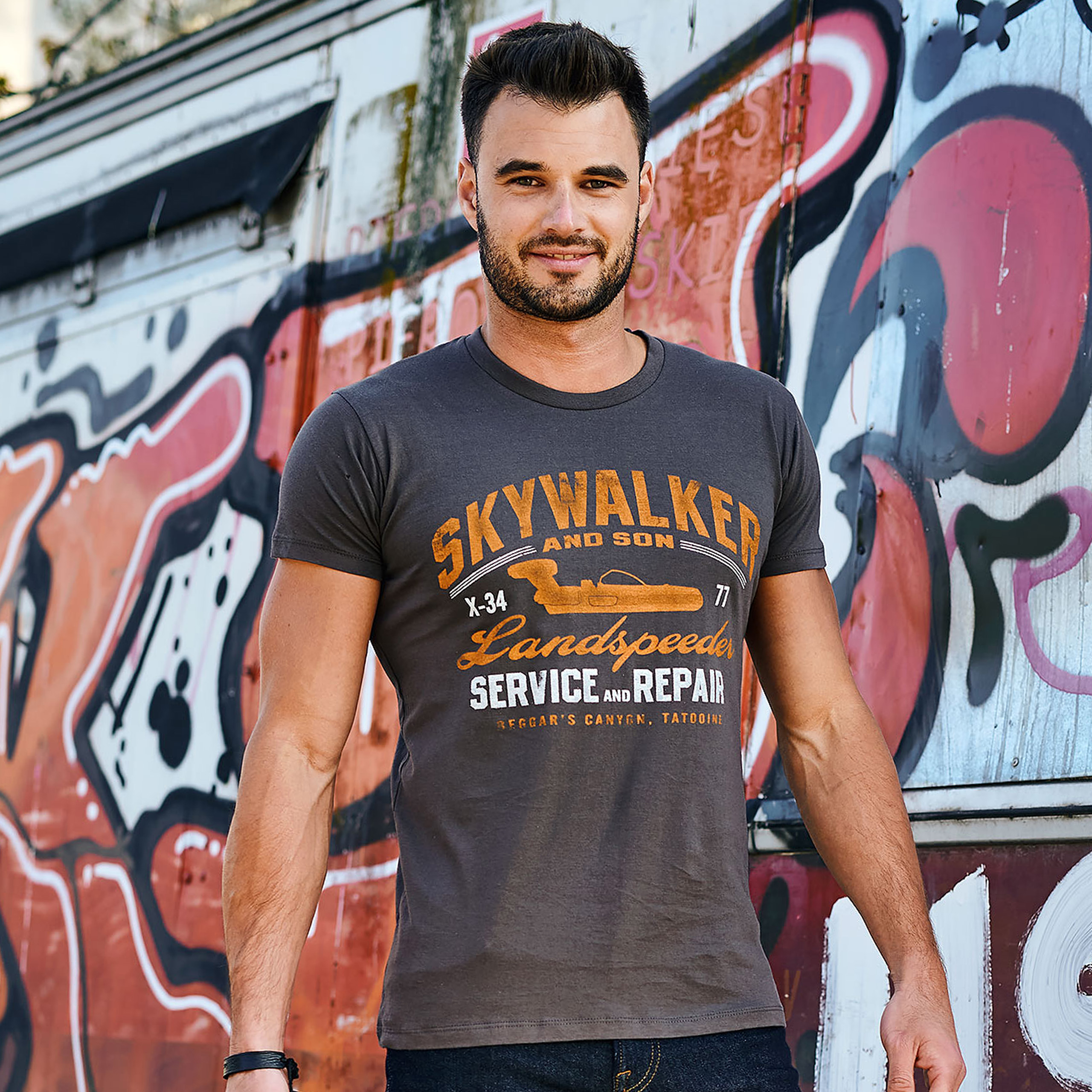 Star Wars - Landspeeder T-shirt grijs - M - Grijs