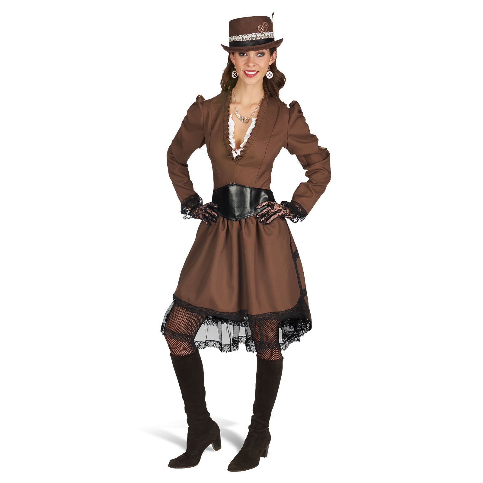 Steampunk Lady - Costume - 36 38 - Nero,Marrone
