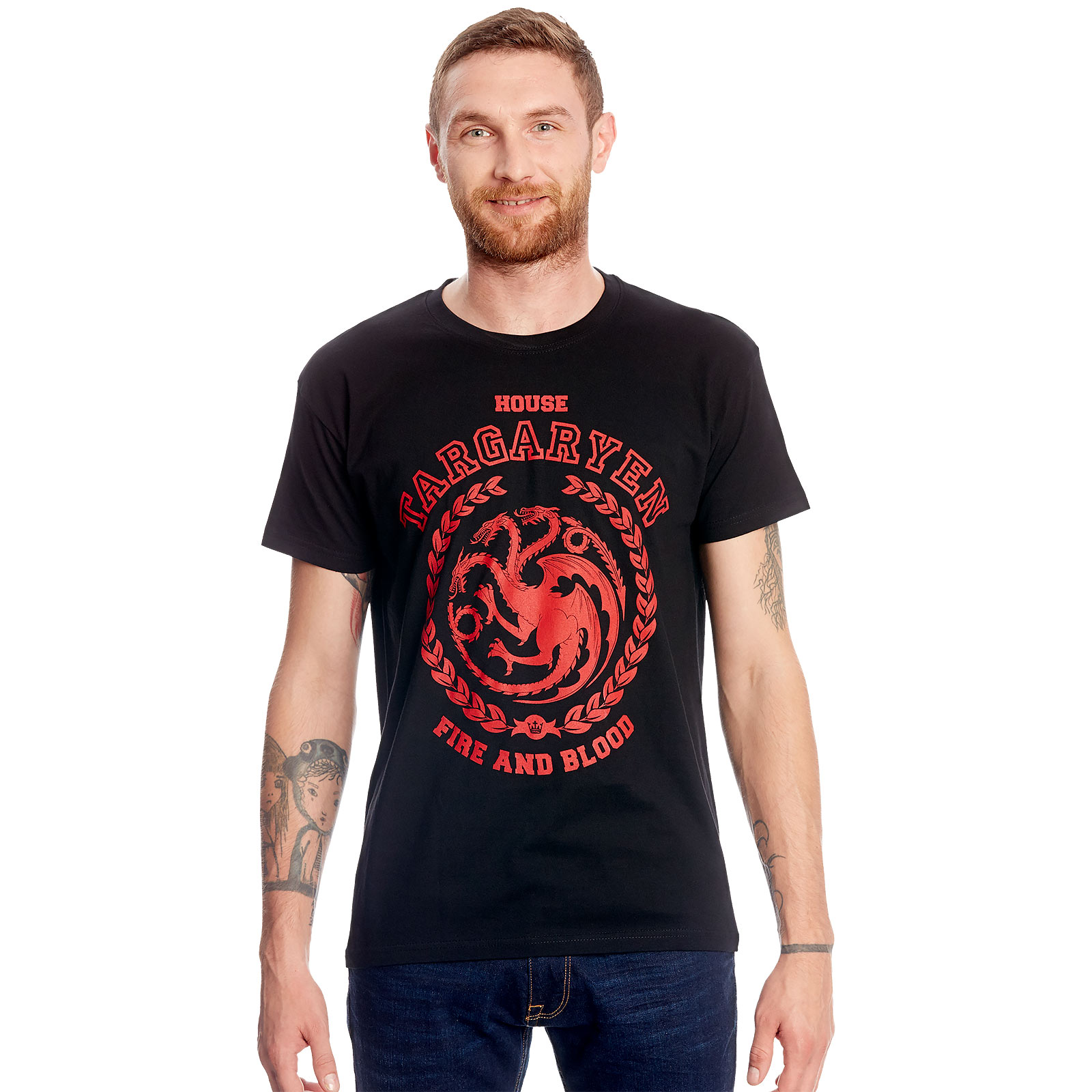 Game of Thrones - Targaryen Wapen T-shirt zwart - S - Zwart
