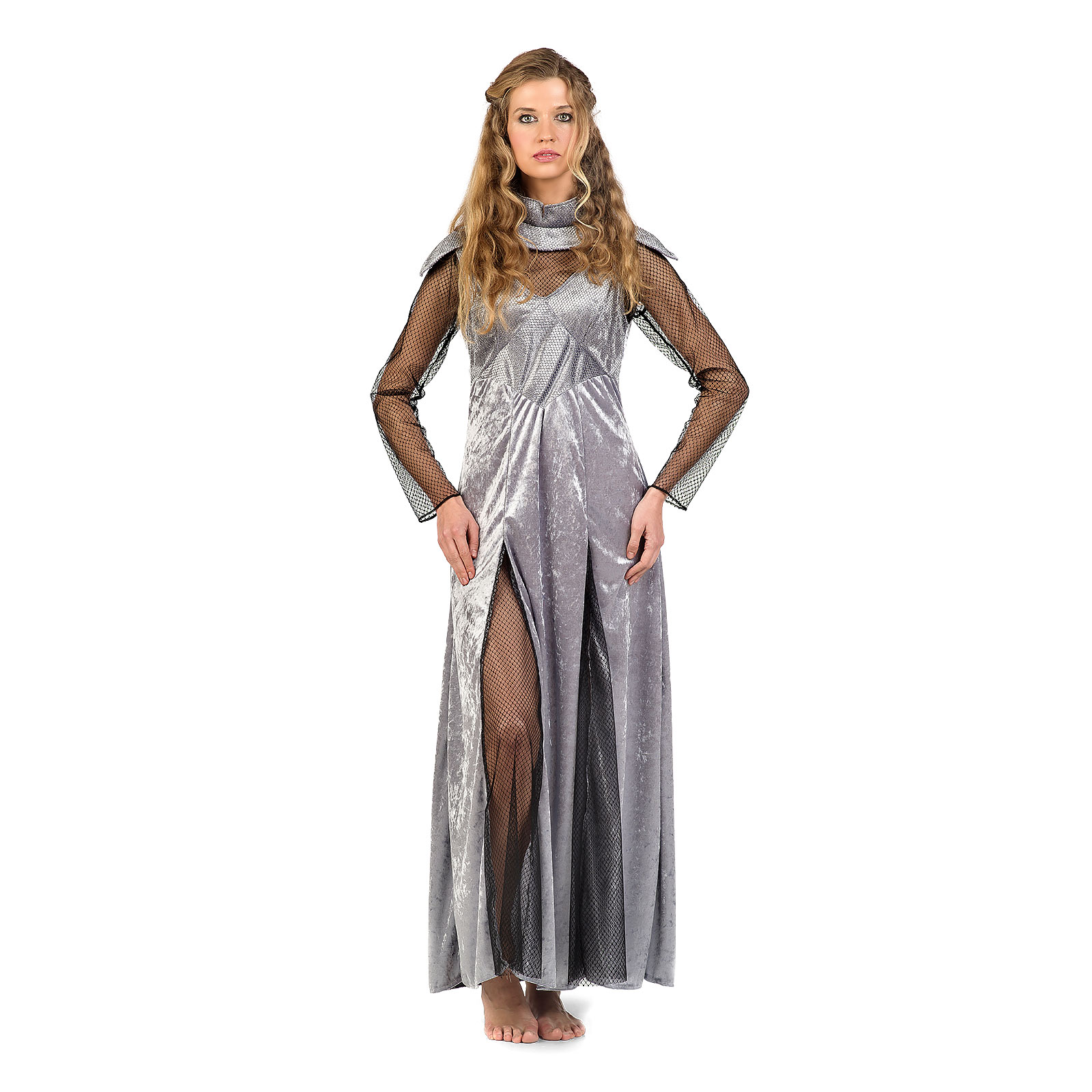 Princess Costume Women - M - Silver-colored