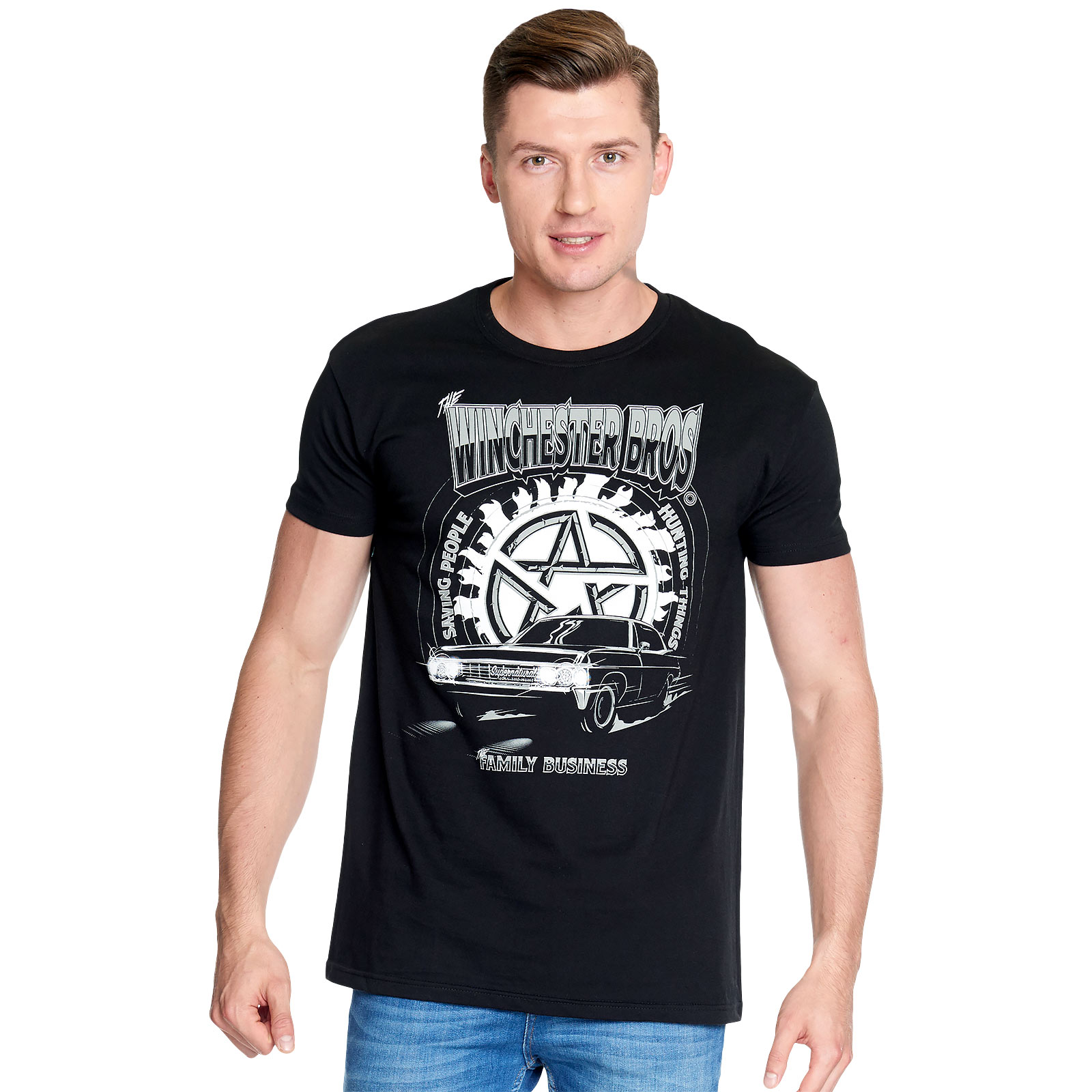 Supernatural - T-shirt Winchester Bros noir - M - Noir