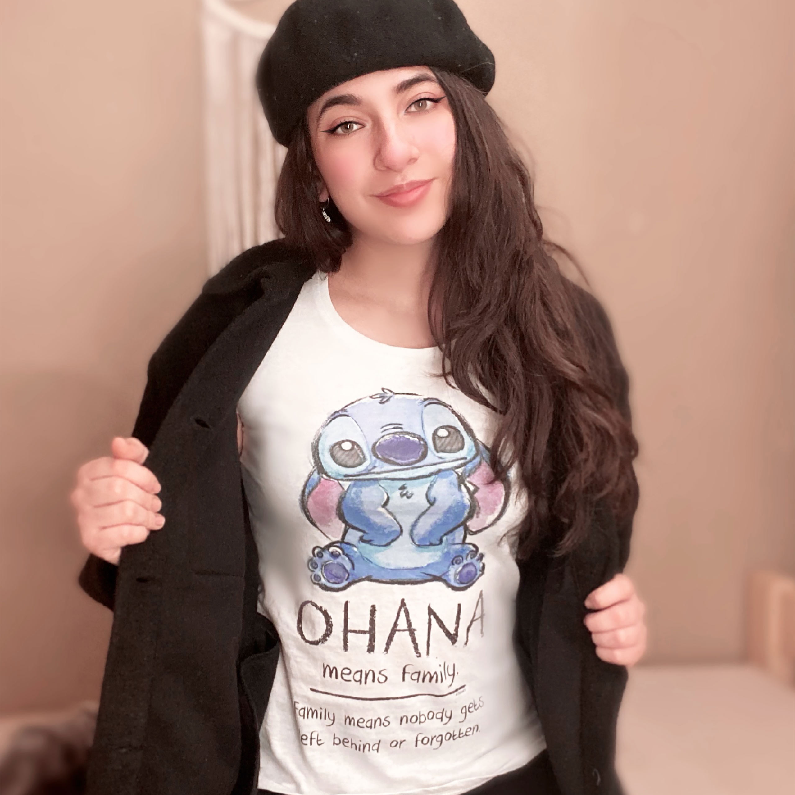 Lilo & Stitch - Ohana Means Family Dames T-Shirt Wit - M - Wit