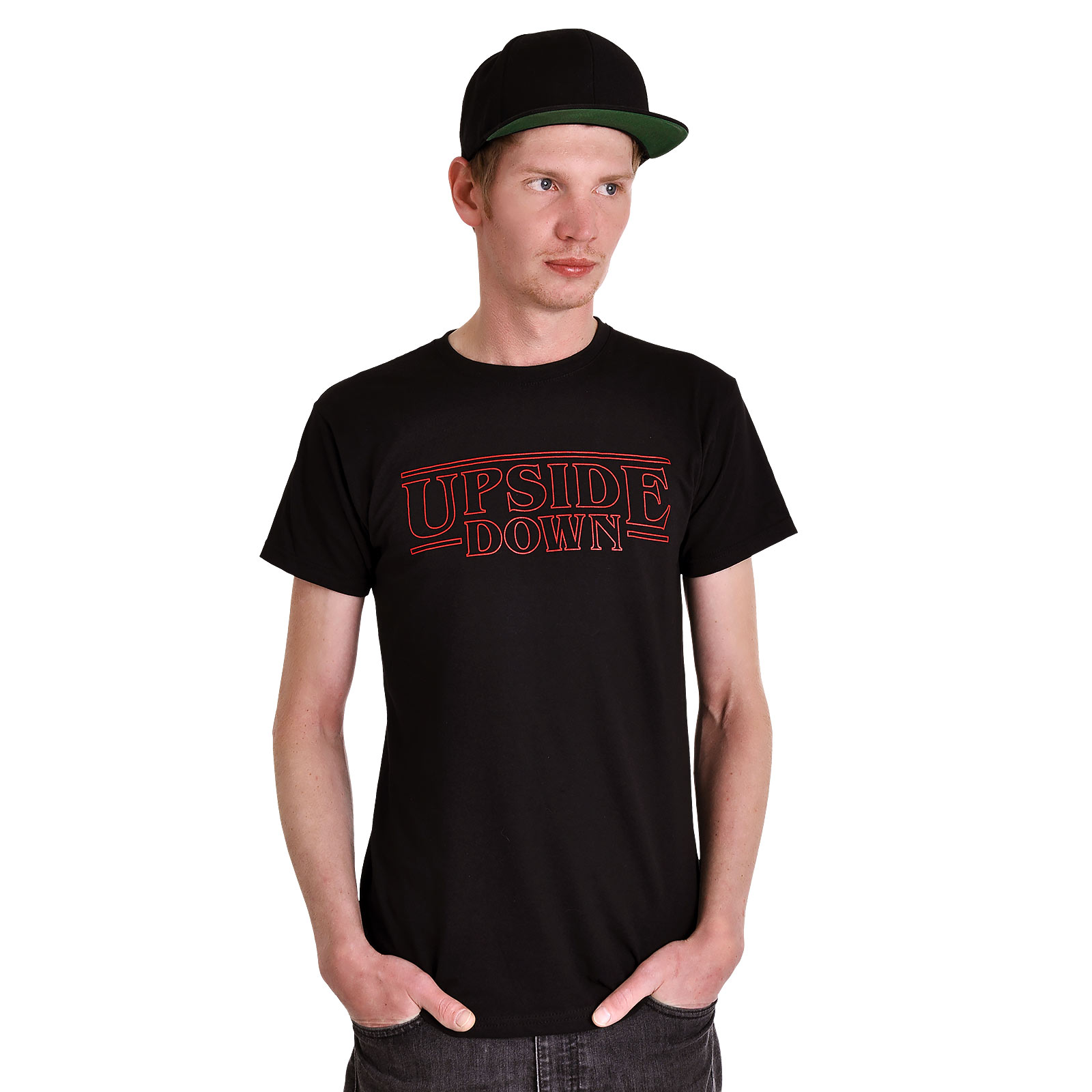 Upside Down T-Shirt Black - S - Black