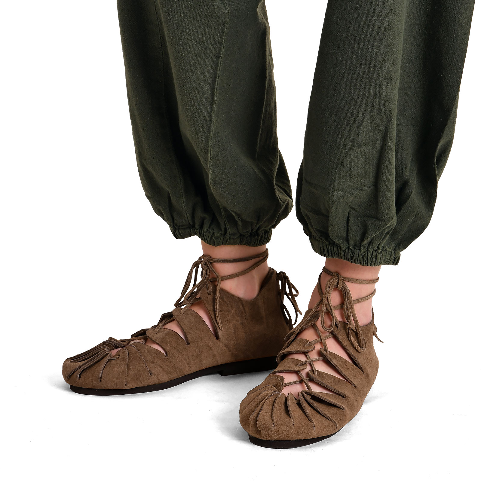 Middeleeuwse Veterlaarzen Bruin - 40