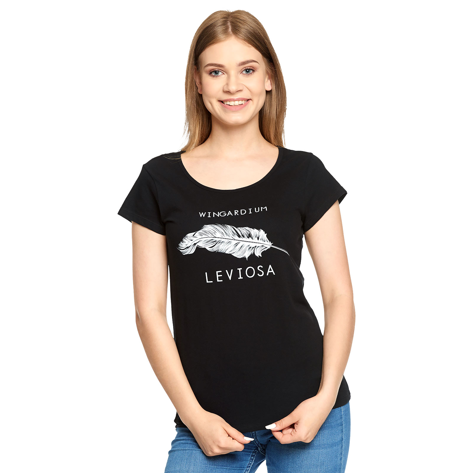 Harry Potter - T-shirt Wingardium Leviosa da donna nera - L - Nero