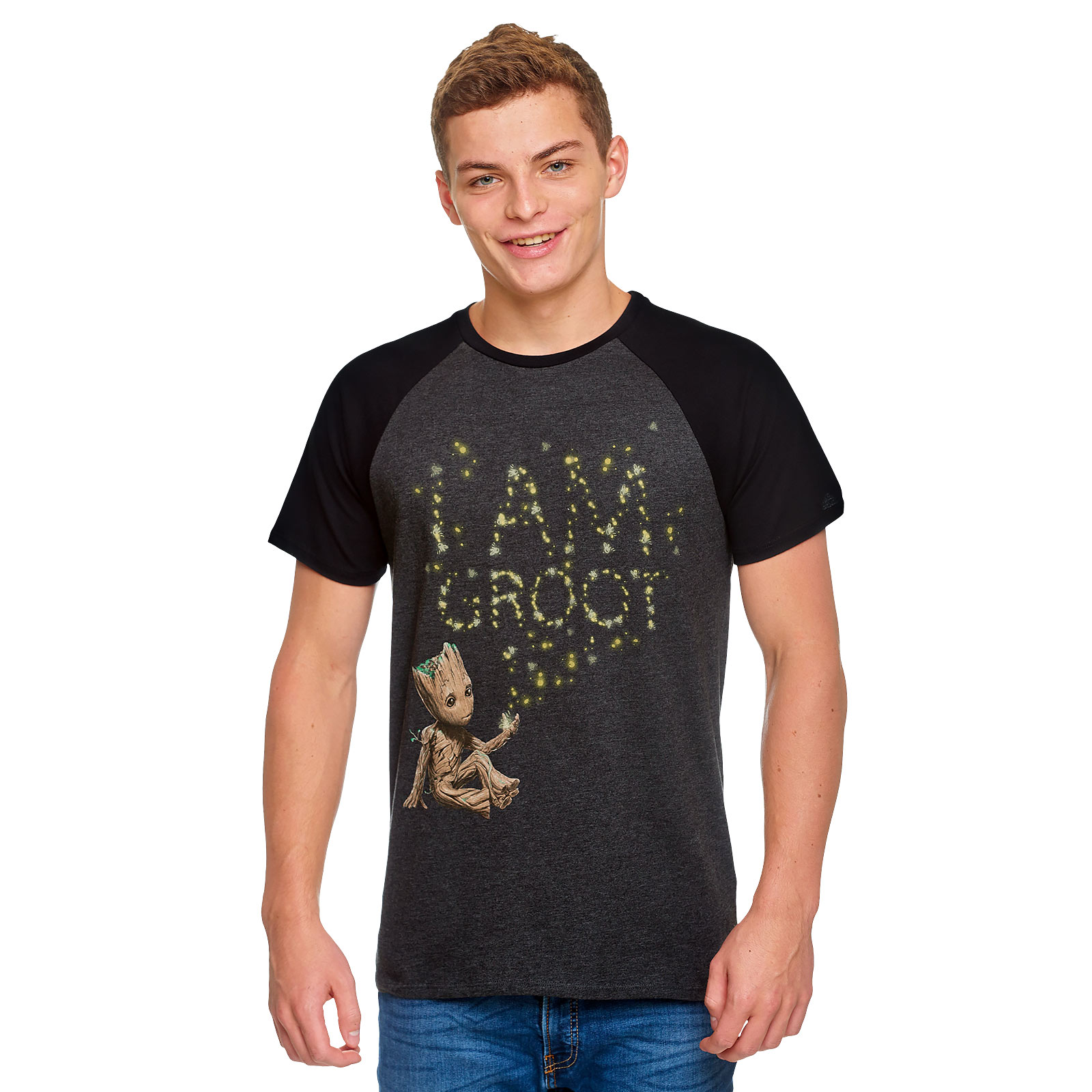 Guardians of the Galaxy - Groot Glow in the Dark T-Shirt - XXL - Zwart,Grijs