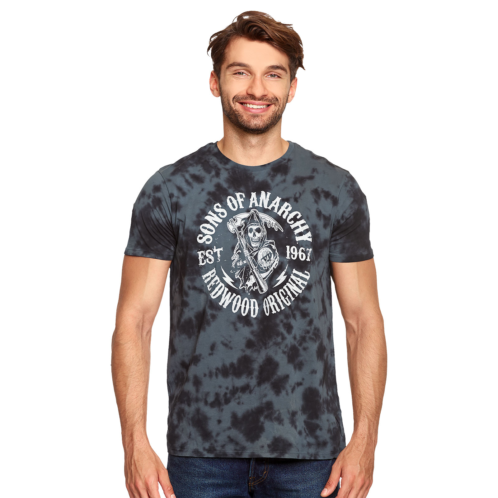 Sons of Anarchy - T-shirt grigia con logo Reaper - S - Nero,Grigio