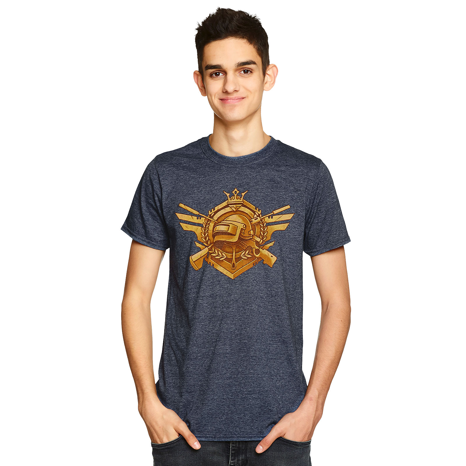 PUBG - T-shirt Invincible bleu - S - Bleu