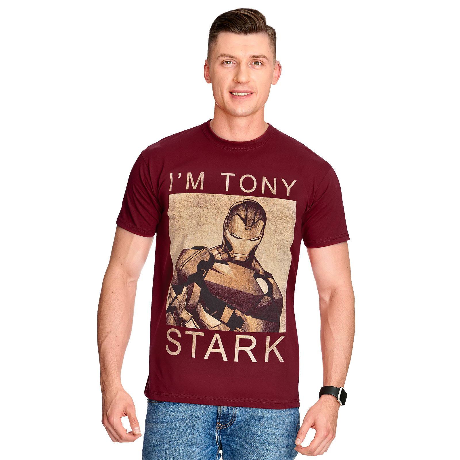 Iron Man - Soy Tony Stark Camiseta roja - M - Rojo