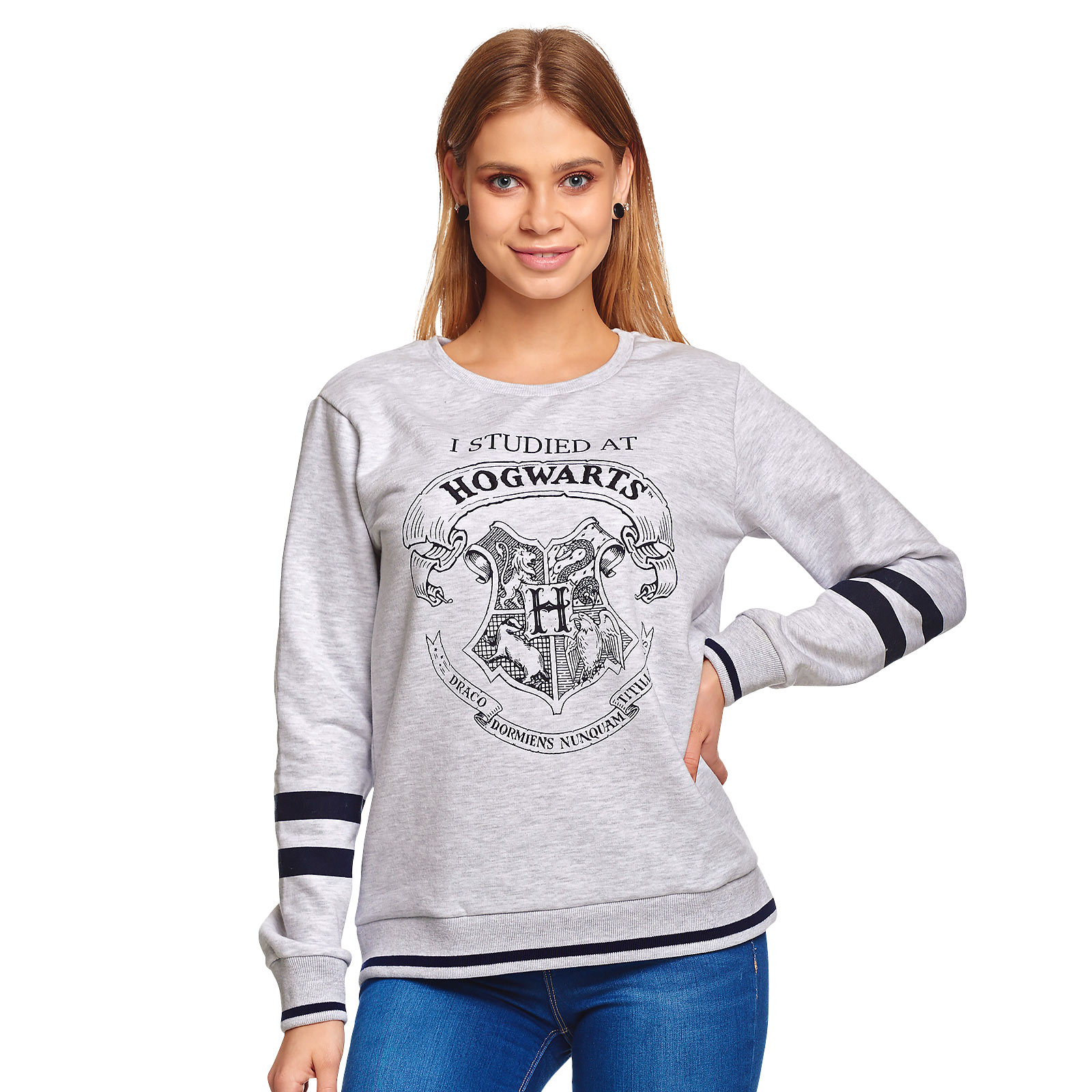 Harry Potter - Ik heb gestudeerd aan Hogwarts Dames Sweater grijs - M - Grijs