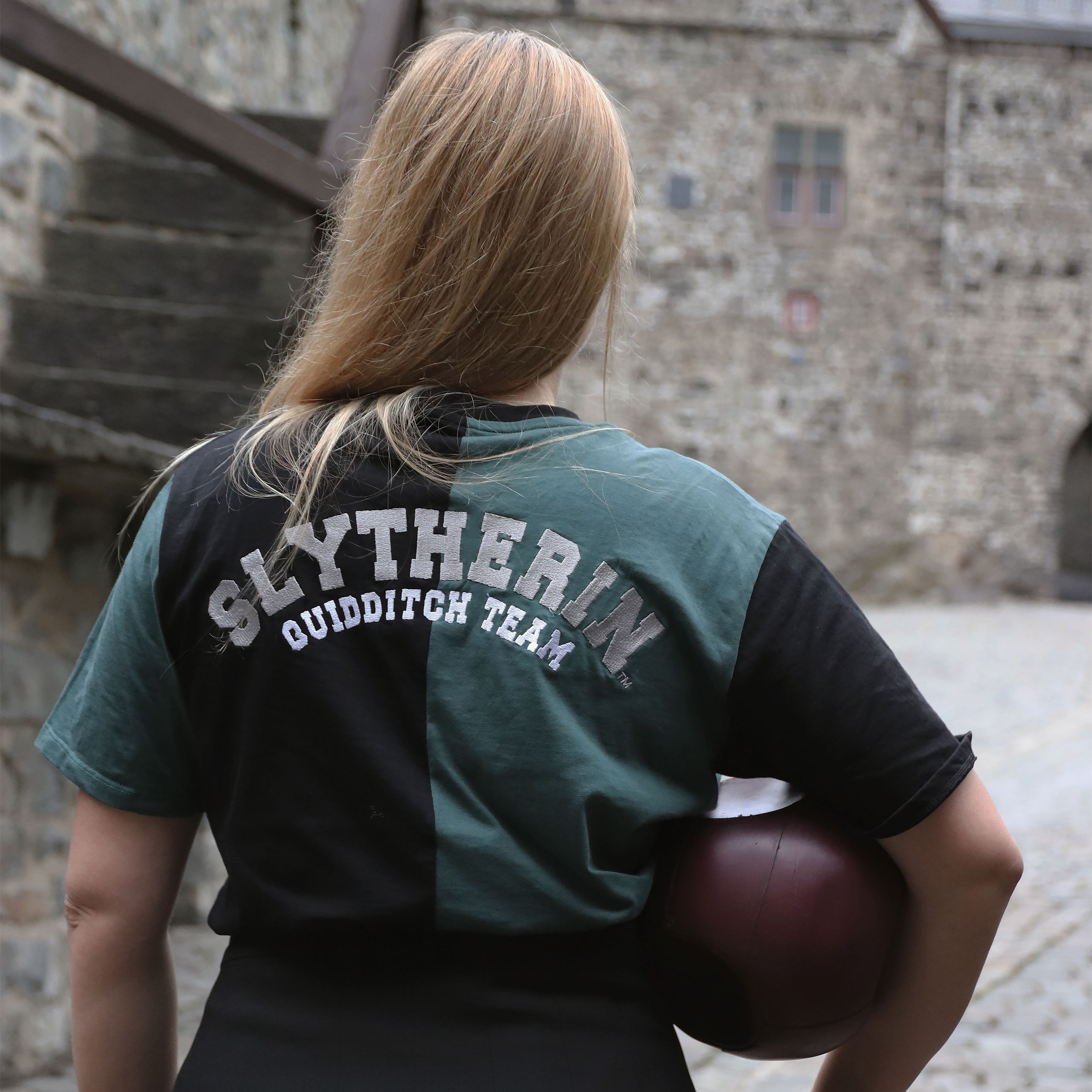 Harry Potter - T-shirt du tournoi Slytherin vert-noir - L - Noir,Vert
