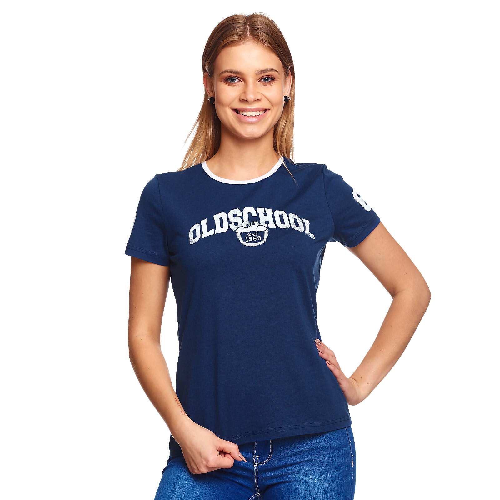 Sesamstraße - Oldschool T-Shirt Damen - XS - Blau