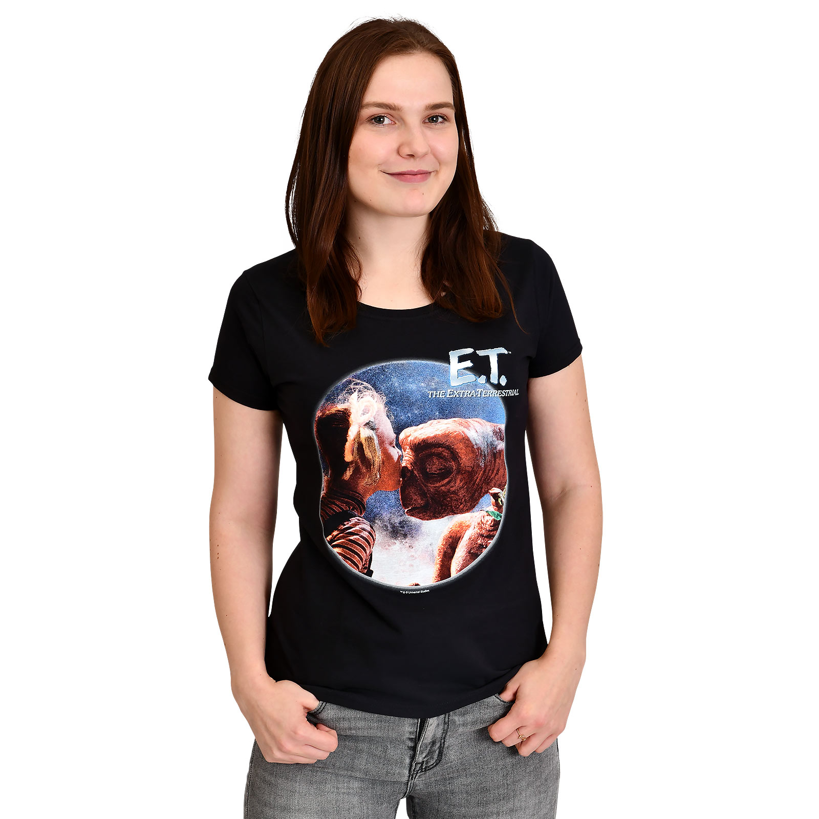 E.T. en Gertie Dames T-Shirt Zwart - S - Zwart