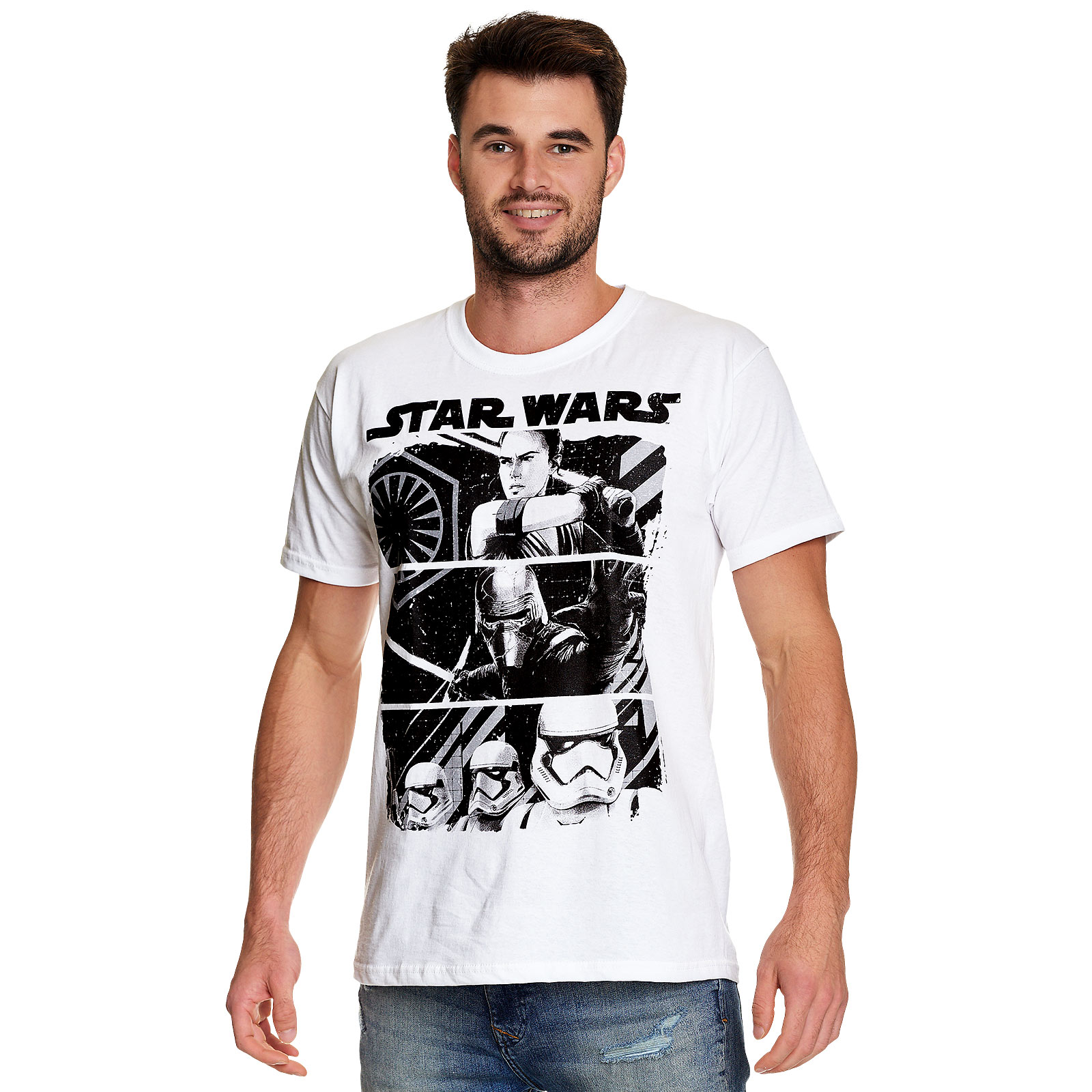 Star Wars - Camiseta de Fuerzas de Combate blanca - S - Blanco