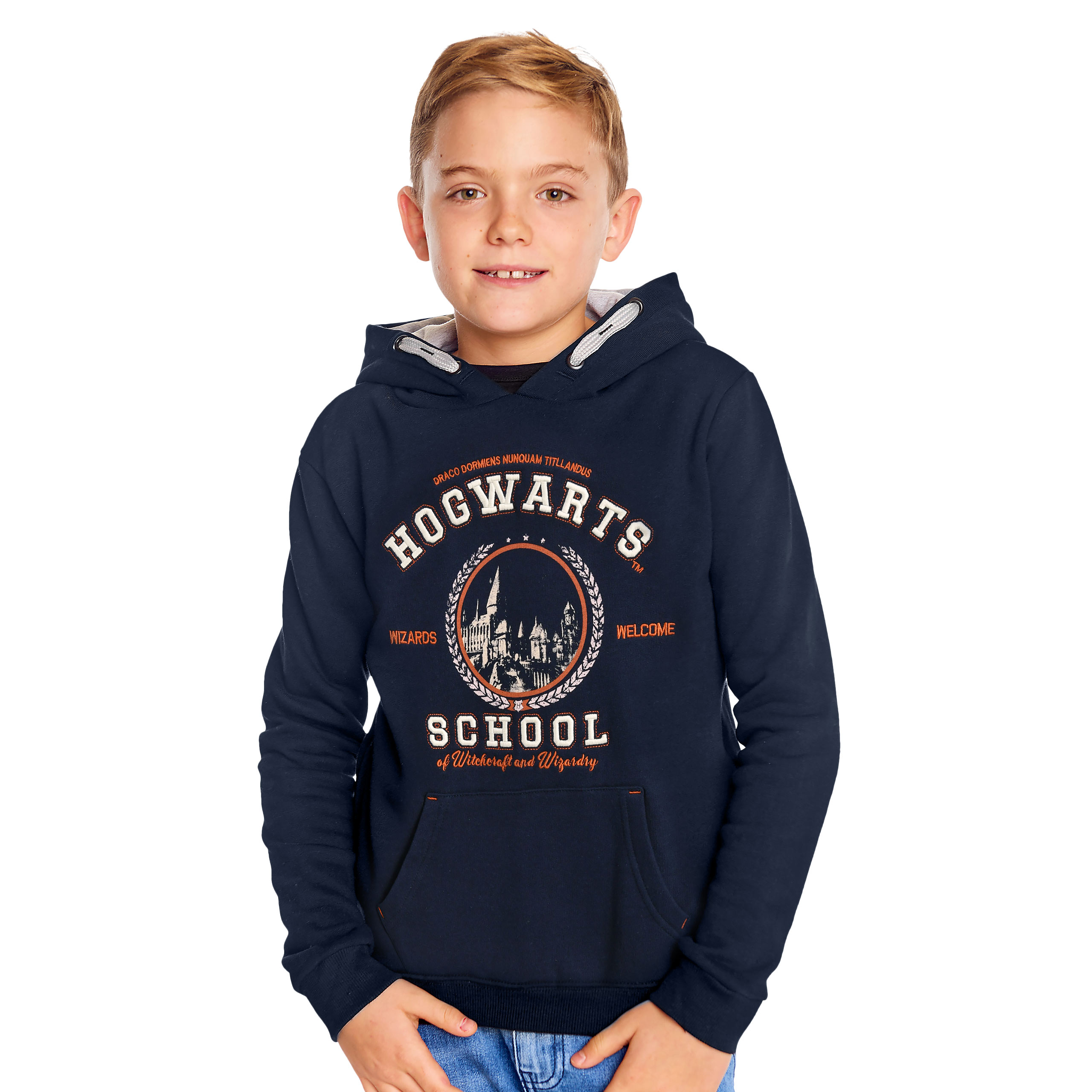 Harry Potter - Hogwarts School Kinder Hoodie Blauw - 140 - Blauw