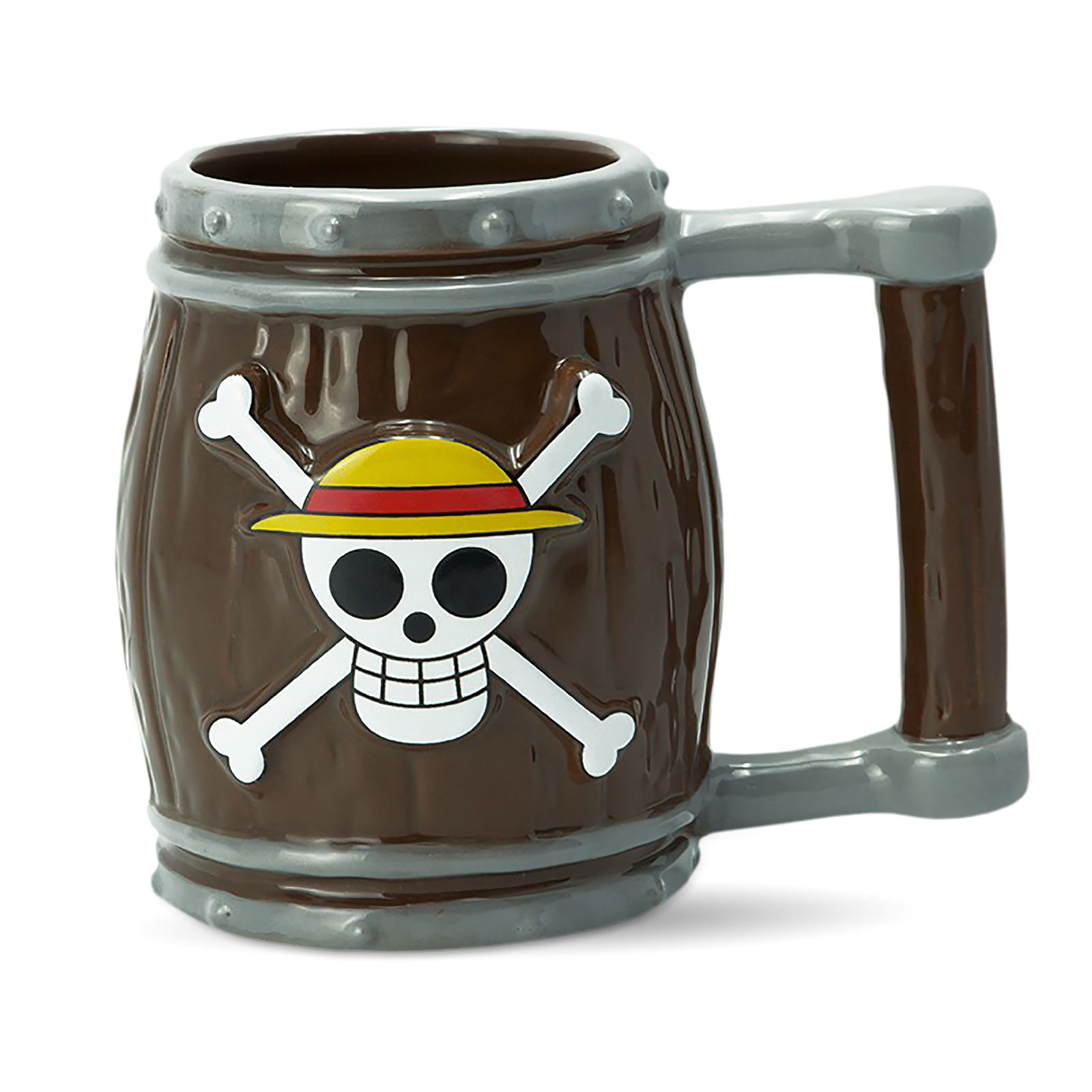 One Piece - Tazza 3D a forma di barile con logo del teschio