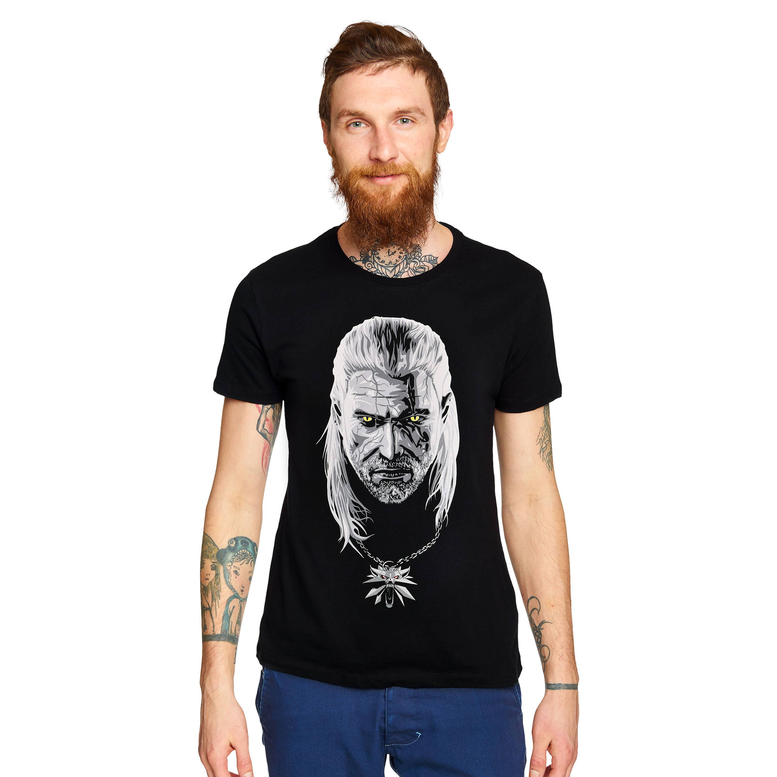 Witcher - Vergiftigde Geralt Glow in the Dark T-Shirt Zwart - S - Zwart