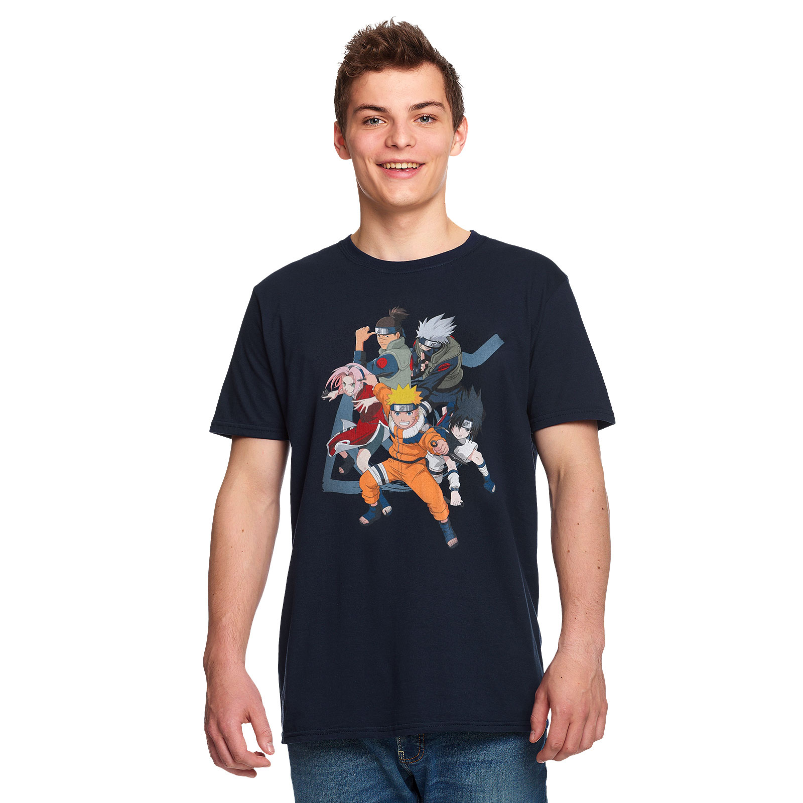 Naruto - Konoha Team T-Shirt - M - Schwarz Blau