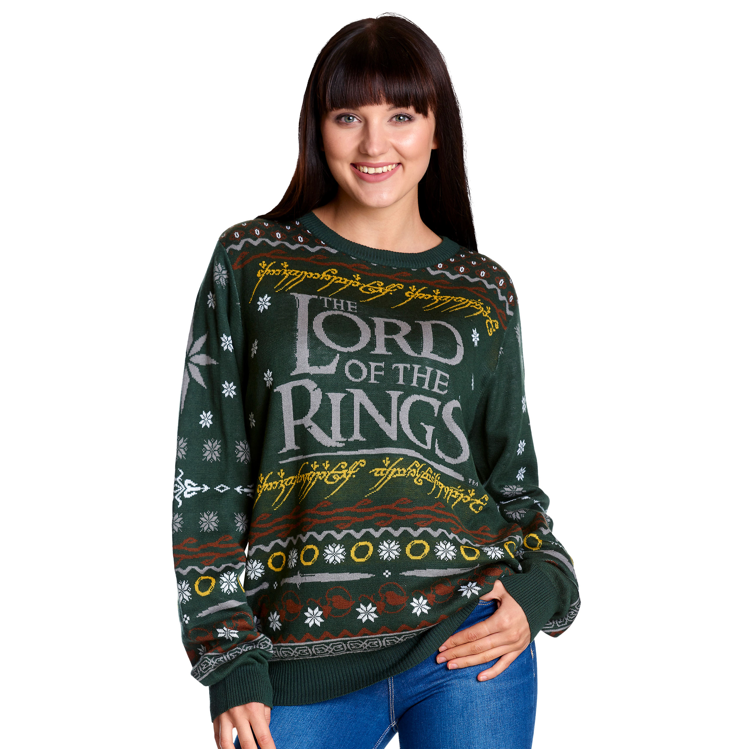 Seigneur des Anneaux - Le Pull Tricoté Unique - S - Vert
