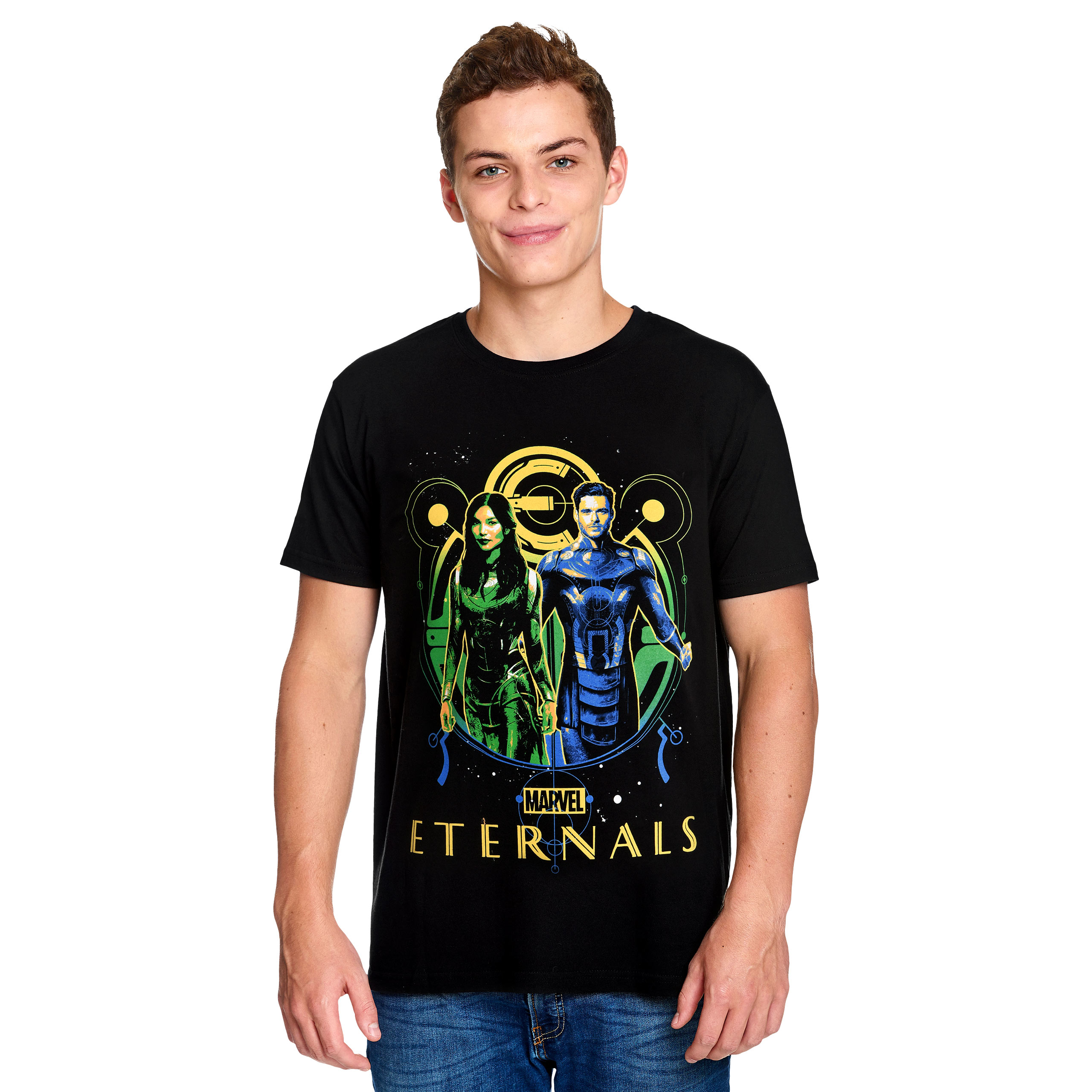 Eternals - Ikaris & Sersi T-shirt nera - XXL - Nero