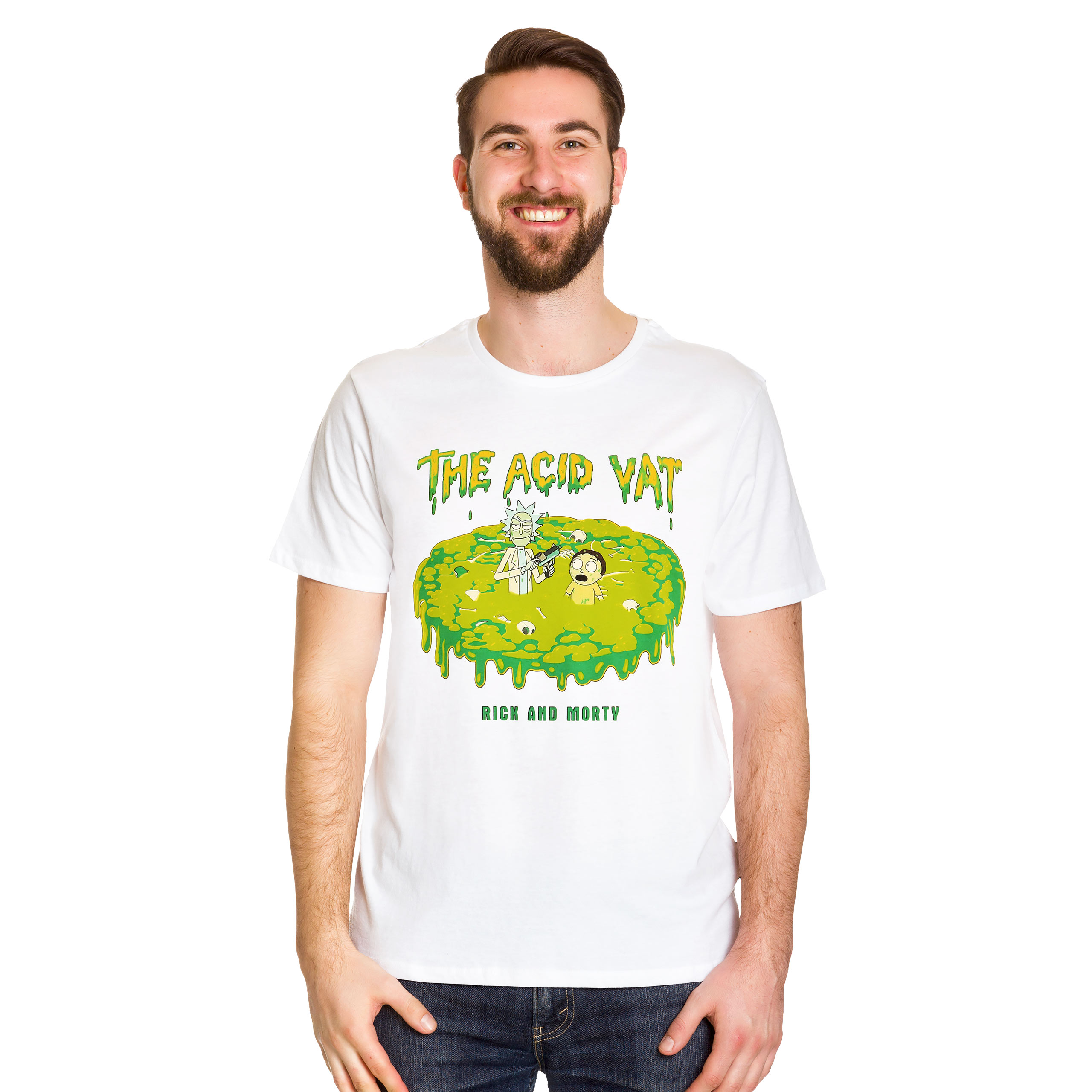 Rick and Morty - The Acid Vat T-Shirt white - XXL - White