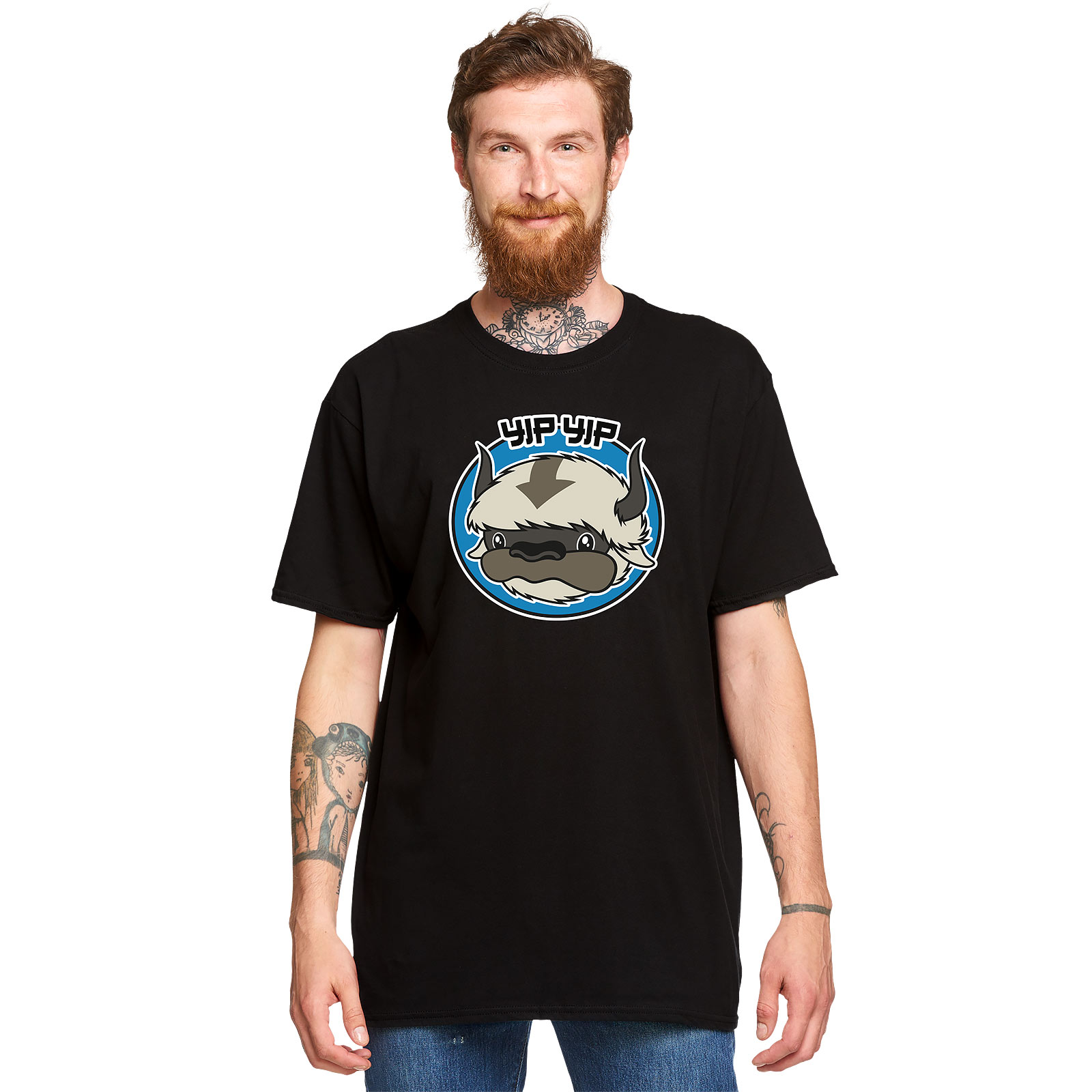 Camiseta Appa Yip Yip para fans de Avatar negra - XS - Negro