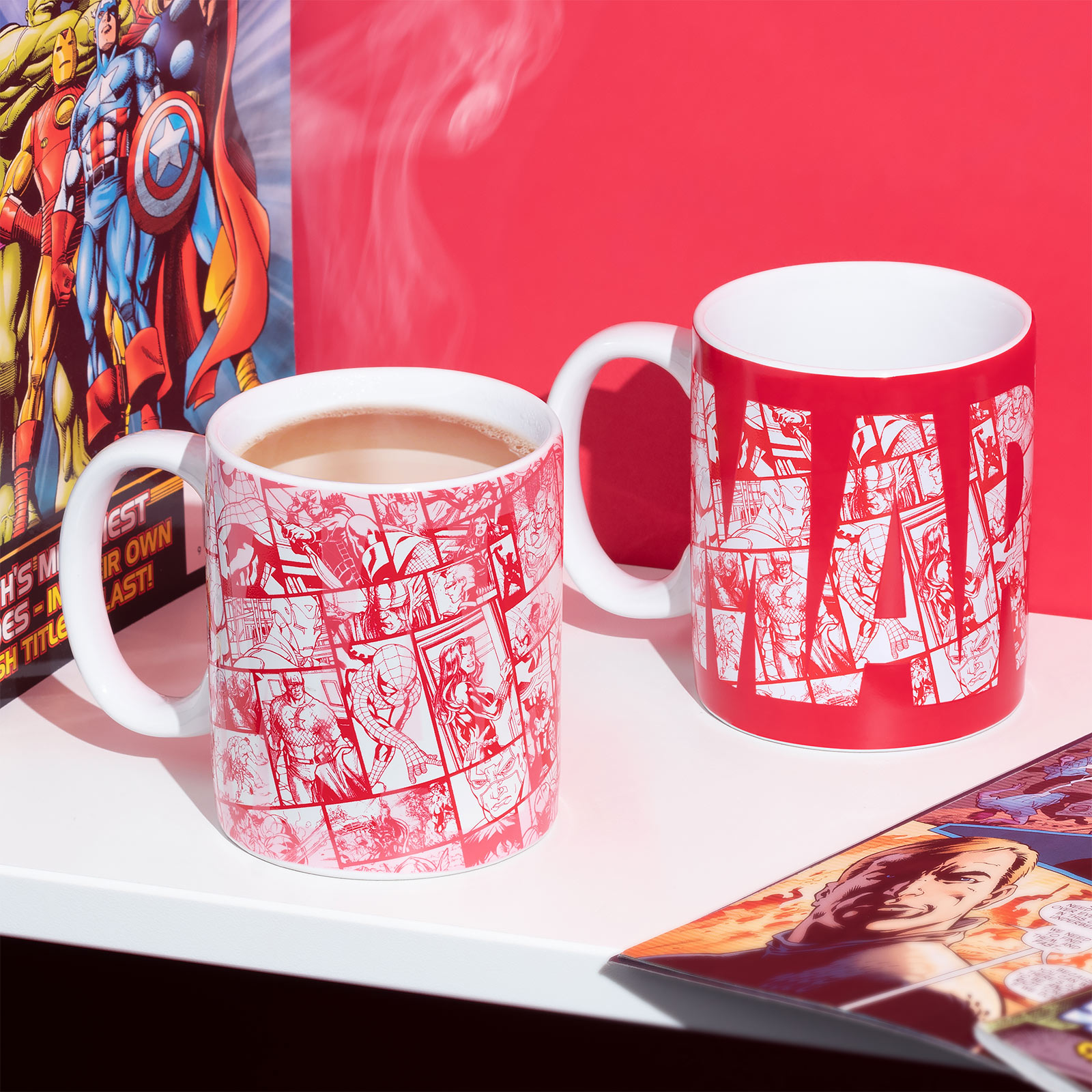 Marvel - Tazza con logo del fumetto ad effetto termico