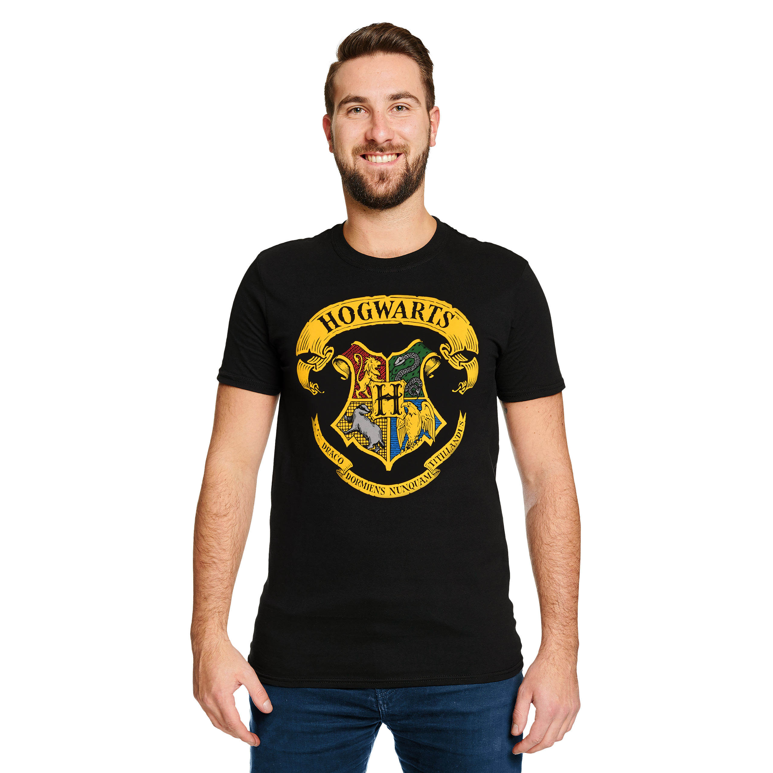 Harry Potter - Hogwarts Wappen T-Shirt - S - Schwarz