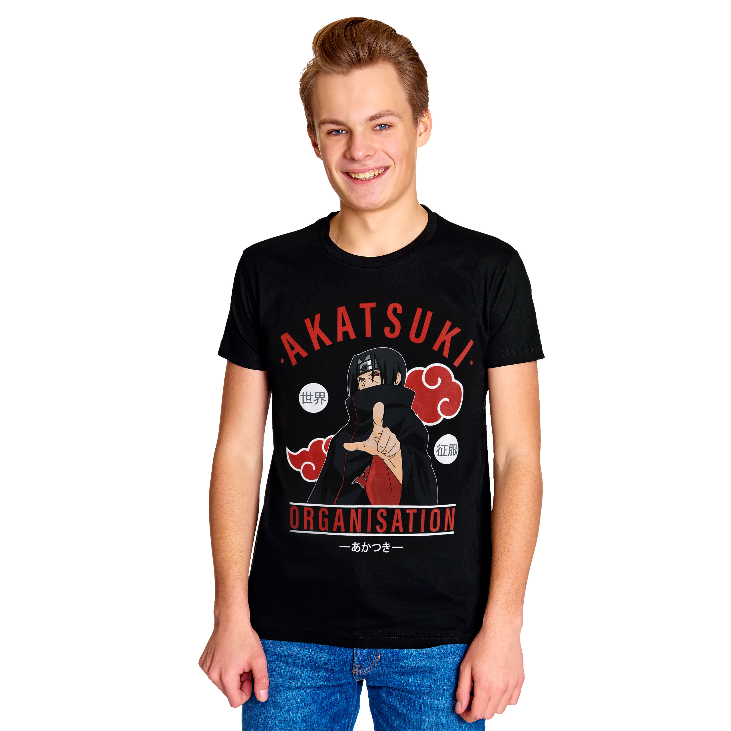 Naruto - Akatsuki Organization T-Shirt Black - XL - Black