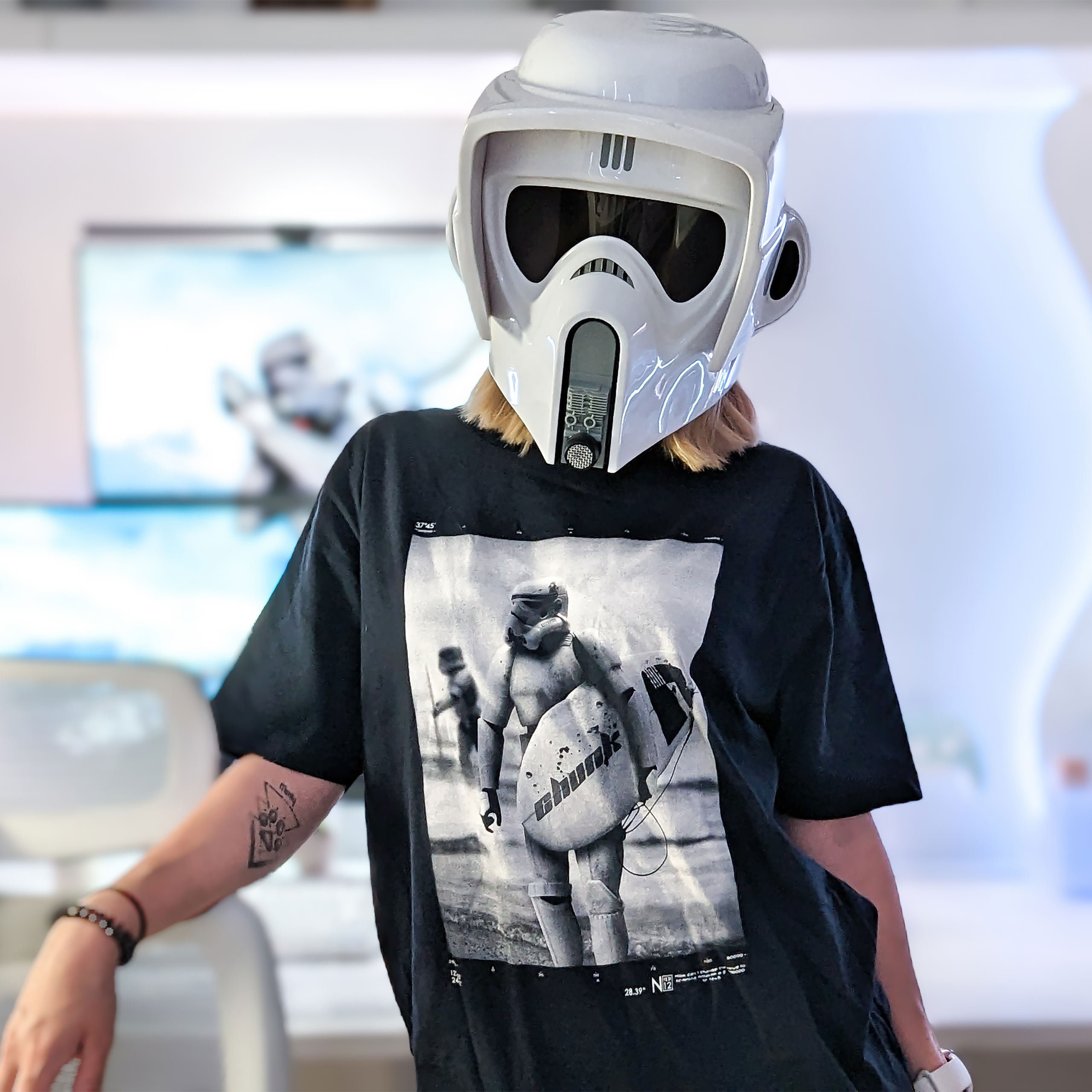 Surfing Trooper T-shirt voor Star Wars-fans blauw - XL - Blauw - Chunk