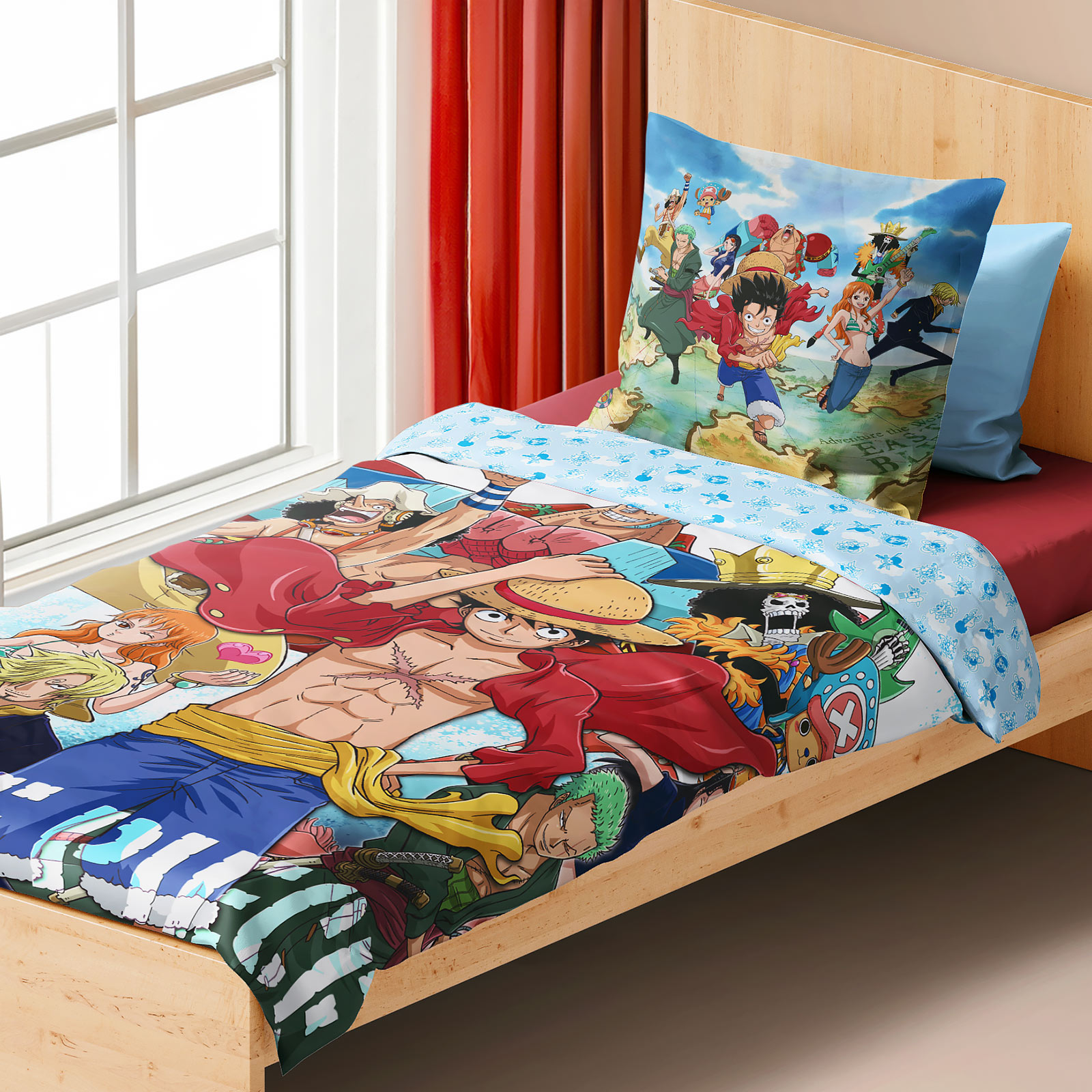 One Piece - Ruffy & Crew Biancheria da letto reversibile