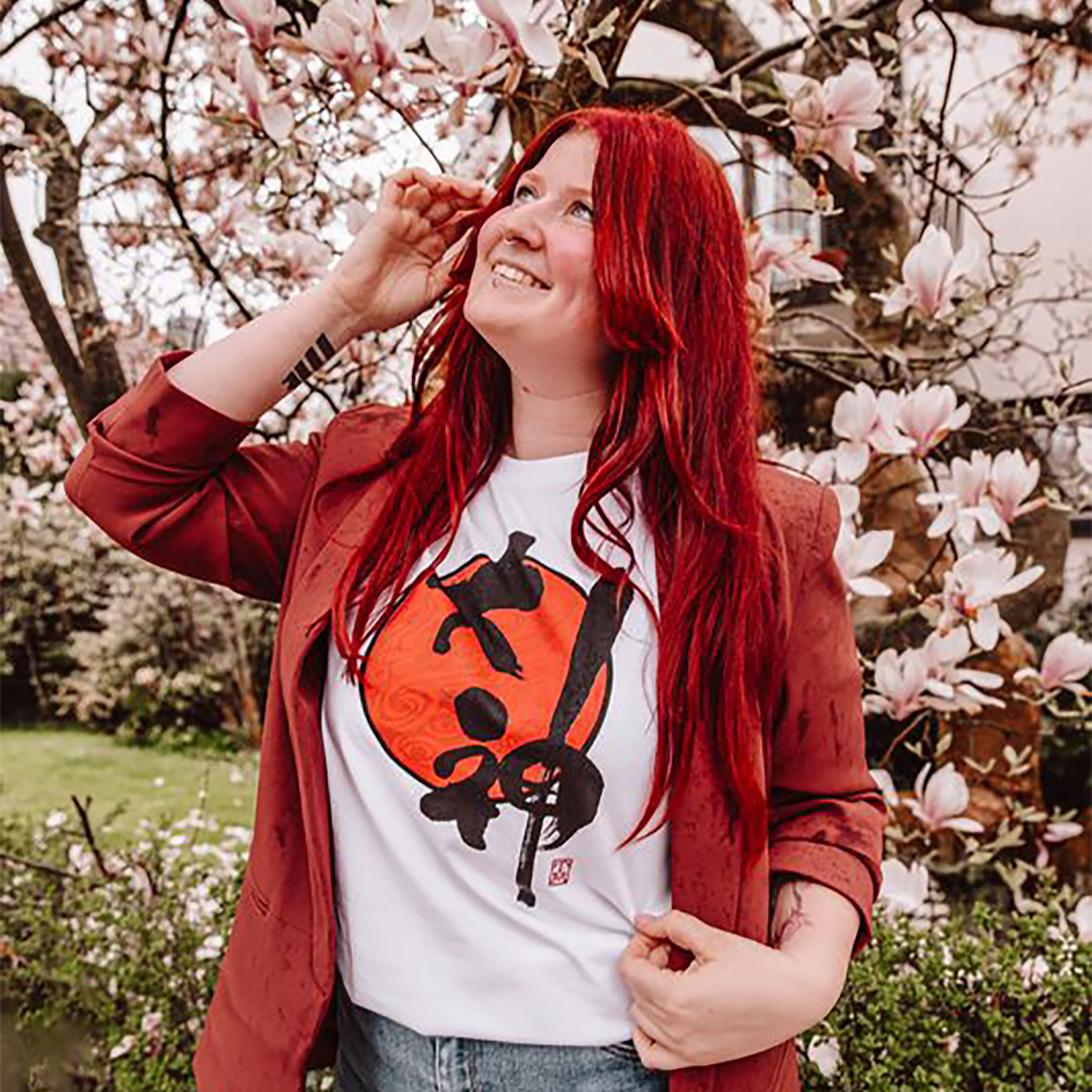 Okami - Logo T-shirt wit - XXXL - Zwart,Rood,Wit