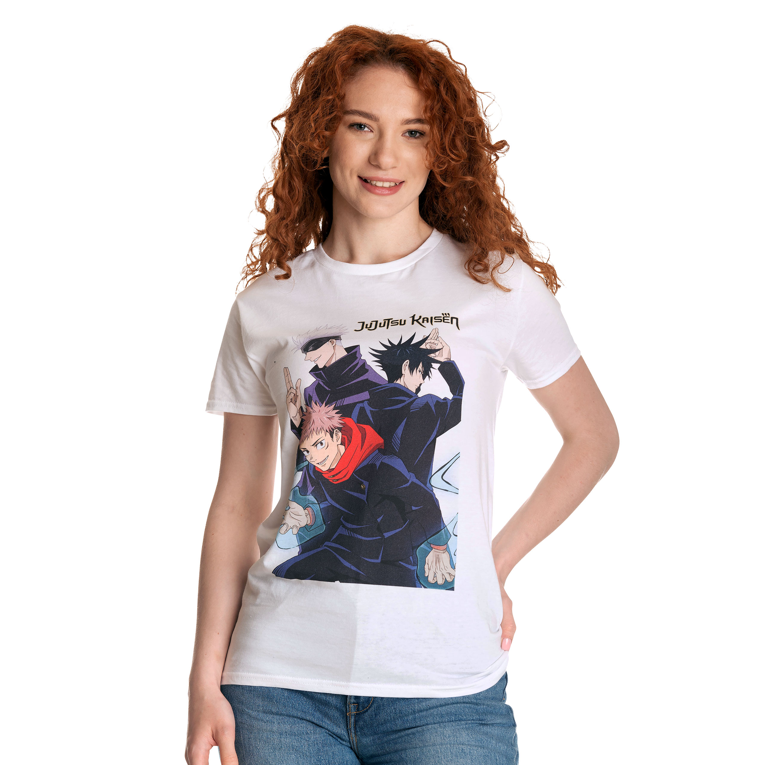 Jujutsu Kaisen - Trio T-Shirt wit - XL - Wit