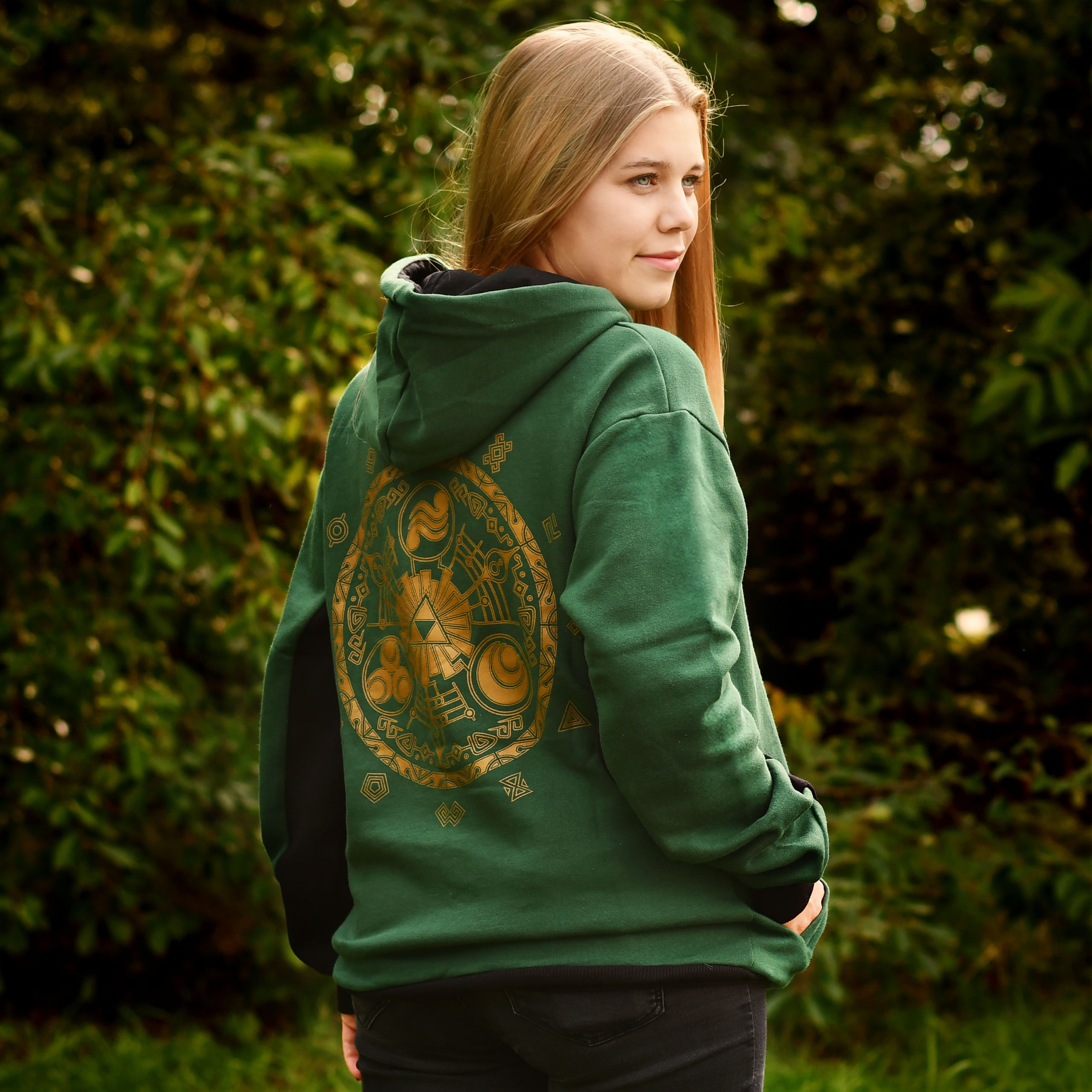 Zelda - Symbols Hoodie - L - Green
