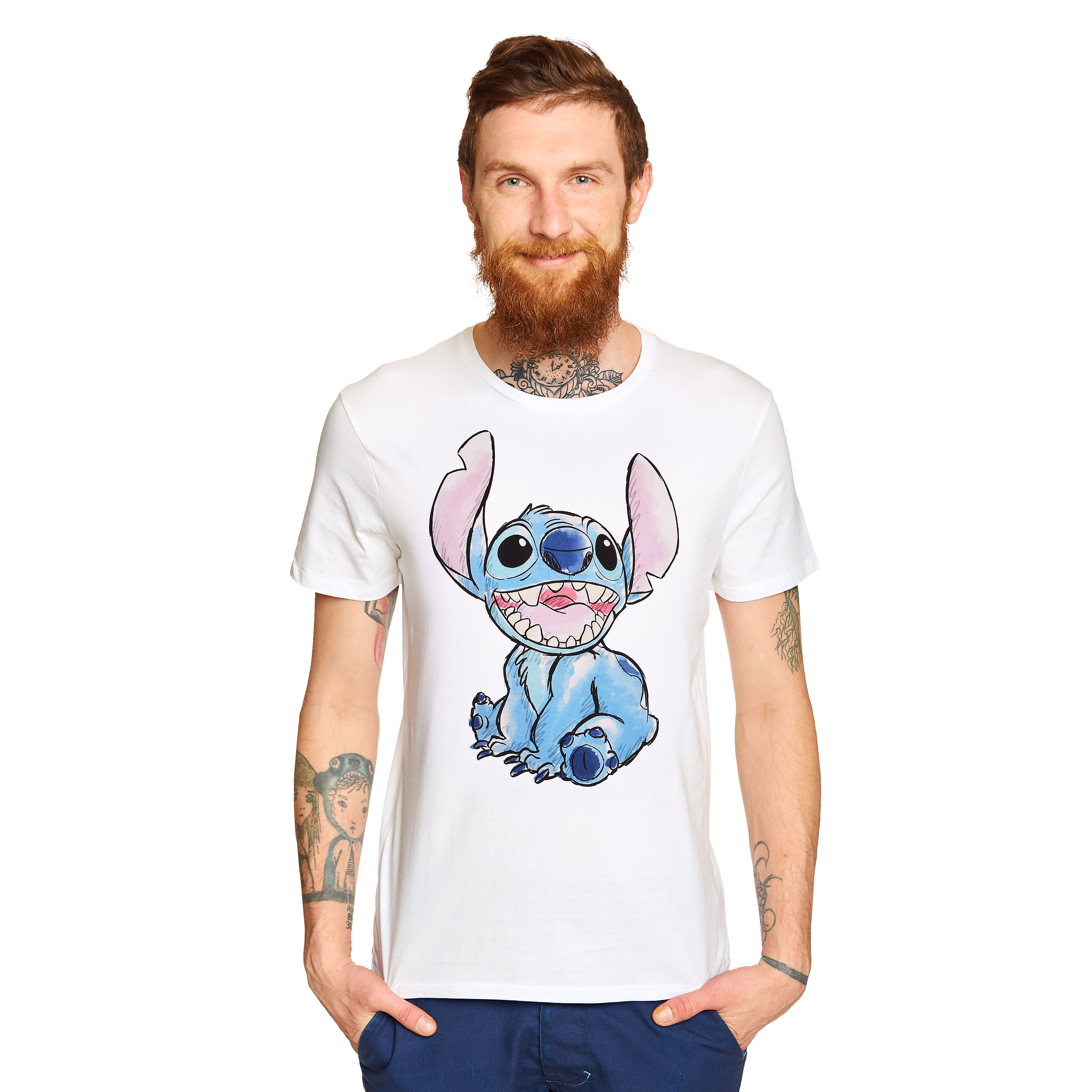 Lilo & Stitch - Maglietta Stitch bianca - XL - Bianco