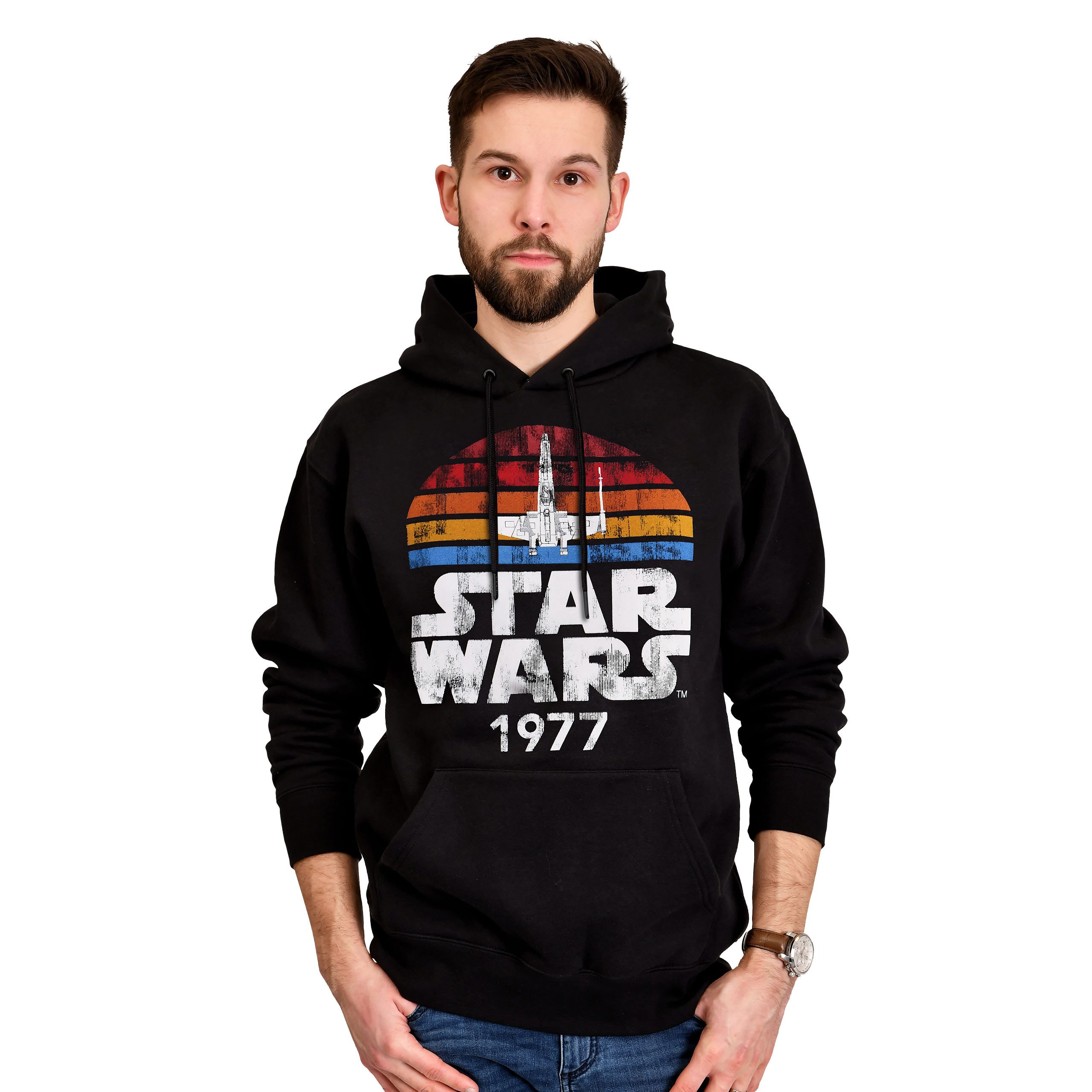 Star Wars of 1977 Retro Hoodie - XXL - Schwarz