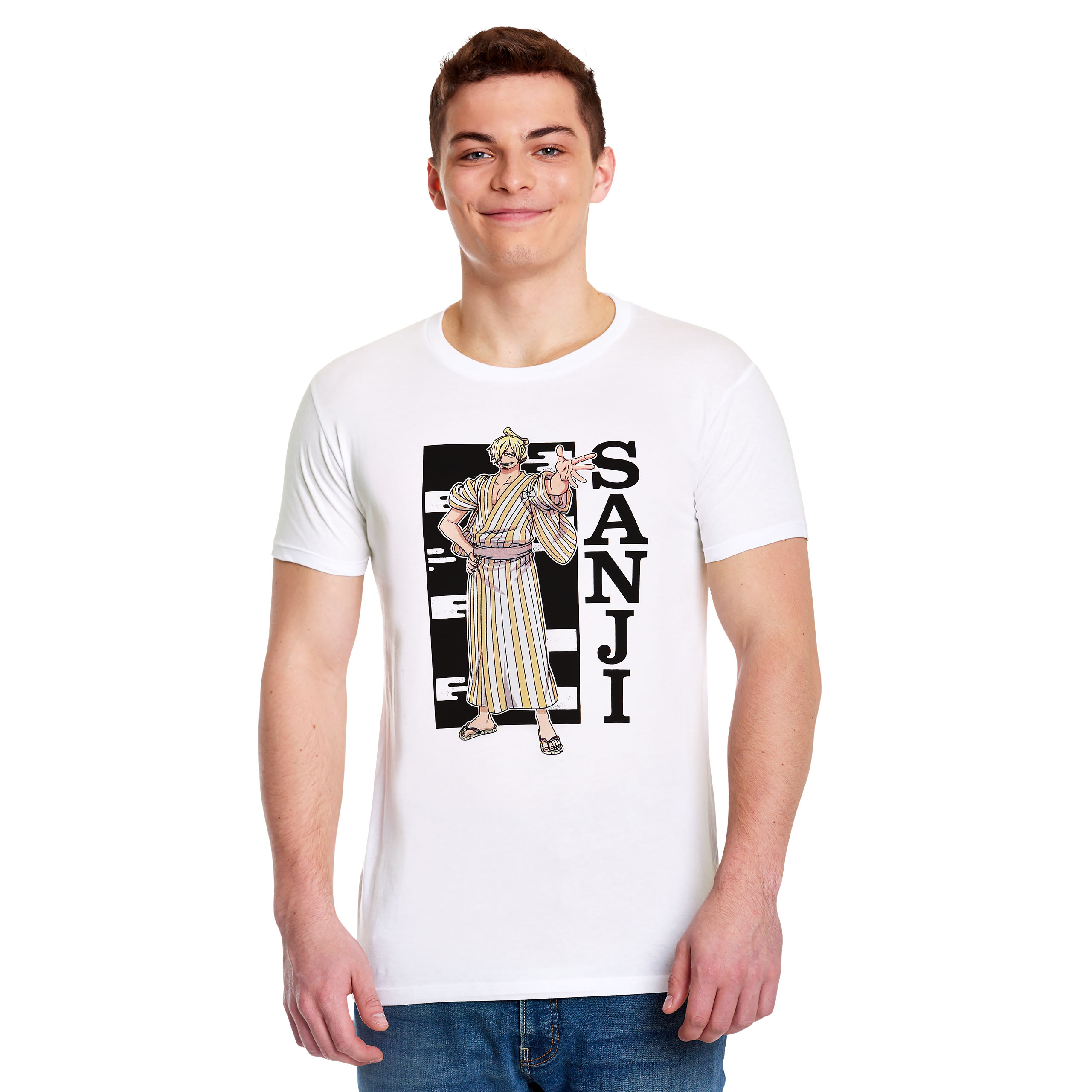 One Piece - Sanji T-Shirt wit - S - Wit