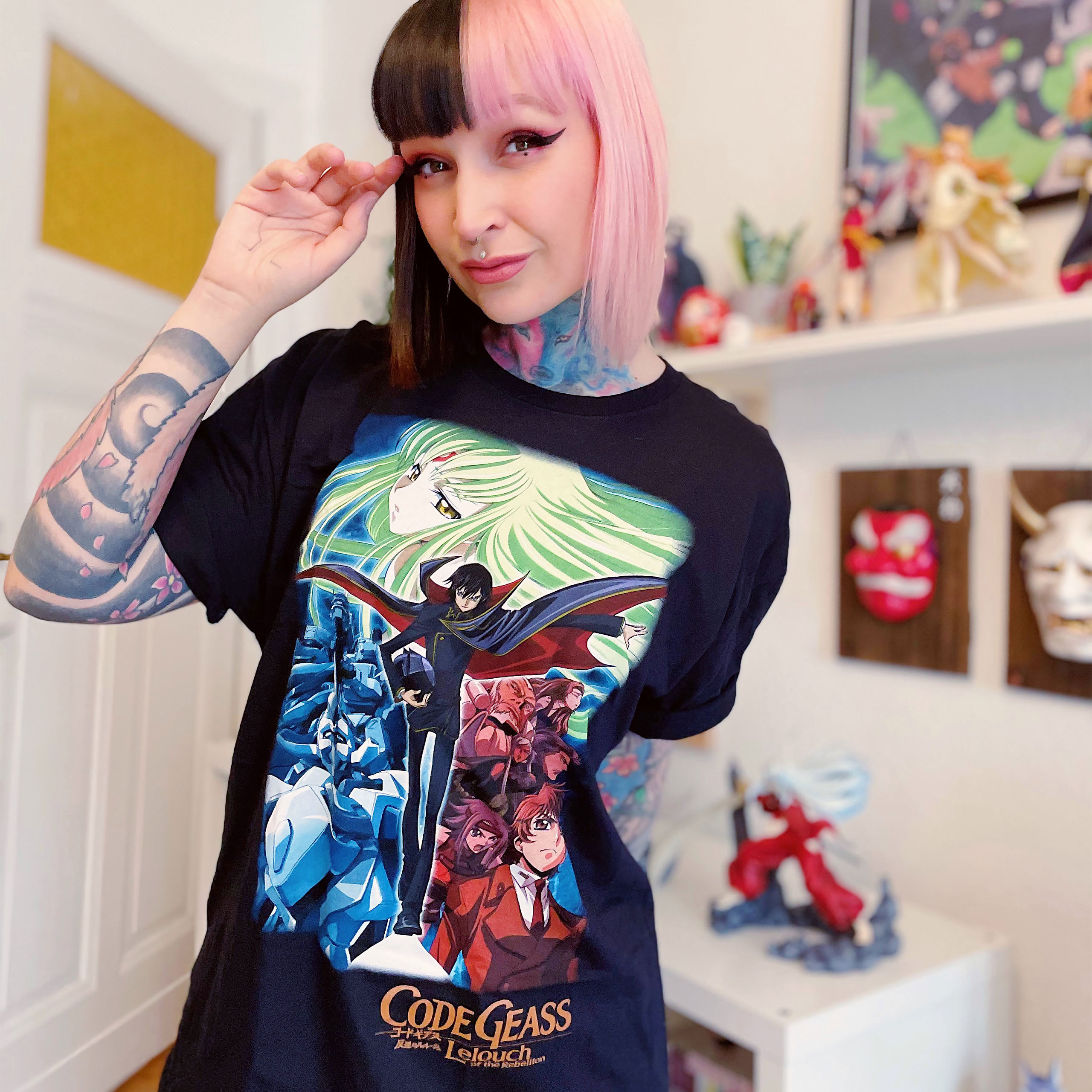 Code Geass - Poster T-Shirt - S - Schwarz