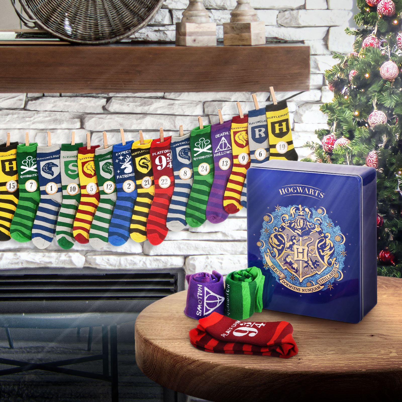 Harry Potter - Calendrier de l'Avent de chaussettes magiques à remplir - 36-39