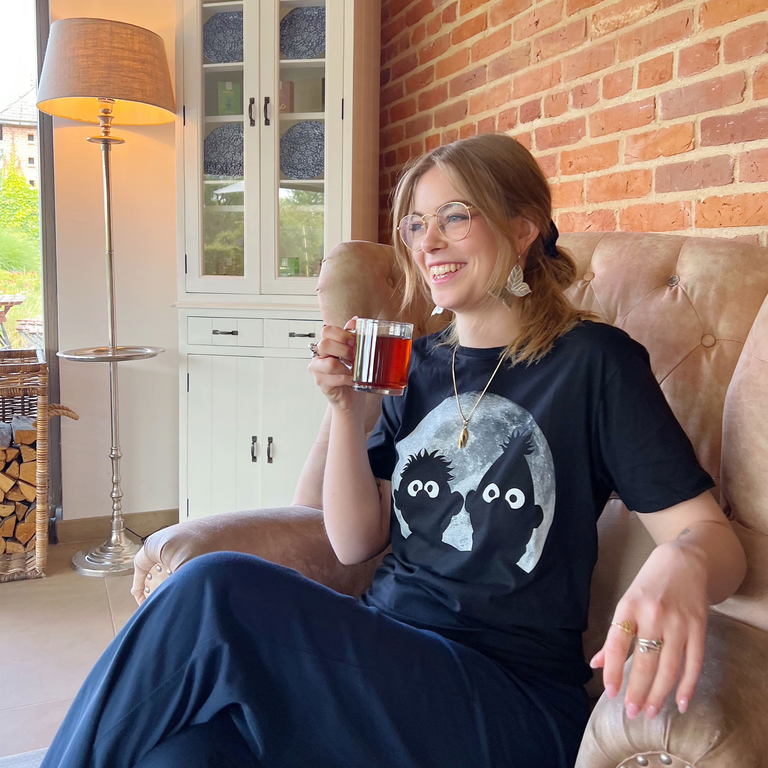 Sesame Street - T-shirt Ernie & Bert Moonnight noir - M - Noir