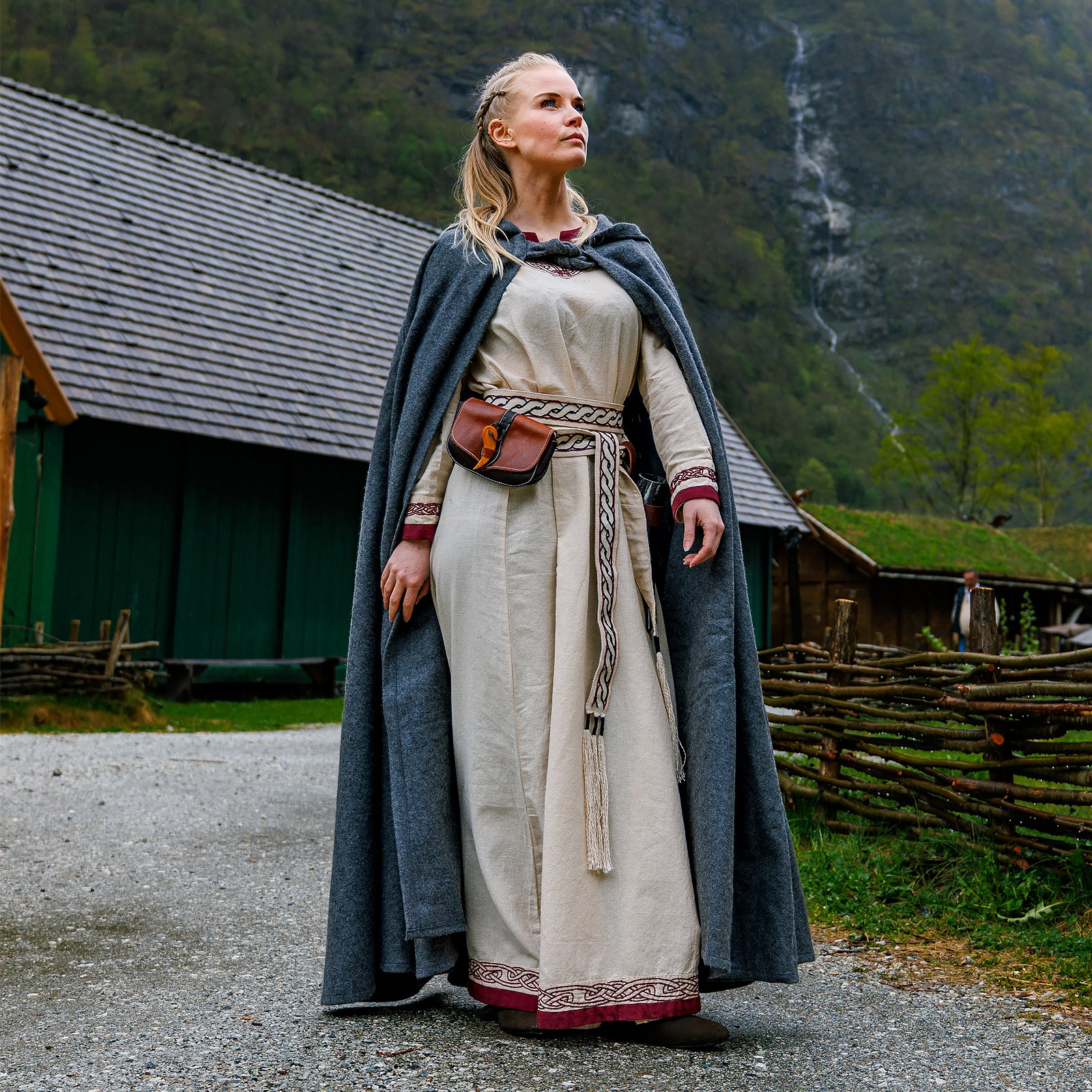 Medieval Cloak Elinor grey - Leonardo Carbone