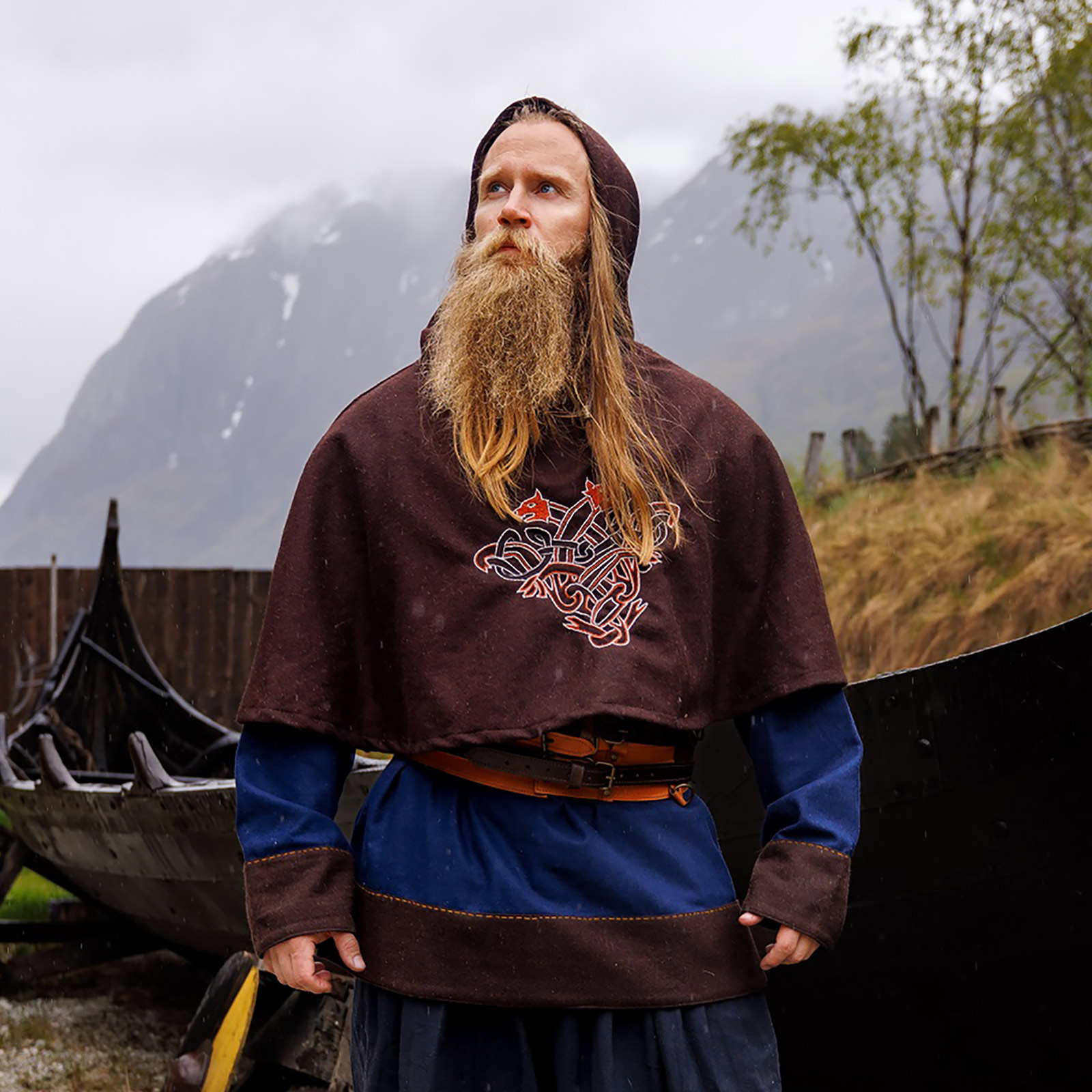 Medieval Hood Bjomolf Brown - Leonardo Carbone