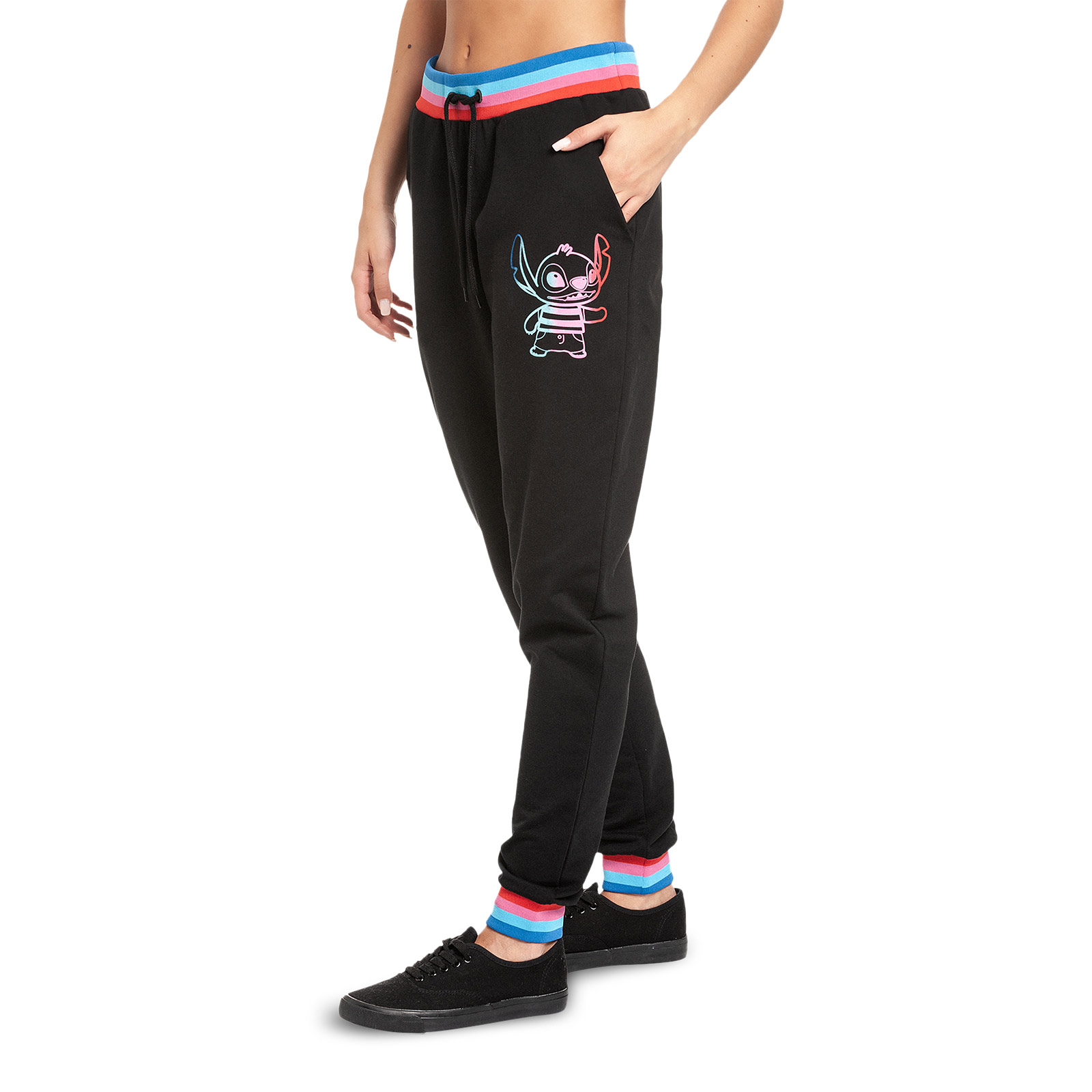 Lilo & Stitch - Pantalon de jogging Stitch Rainbow pour femmes noir - XS - Noir