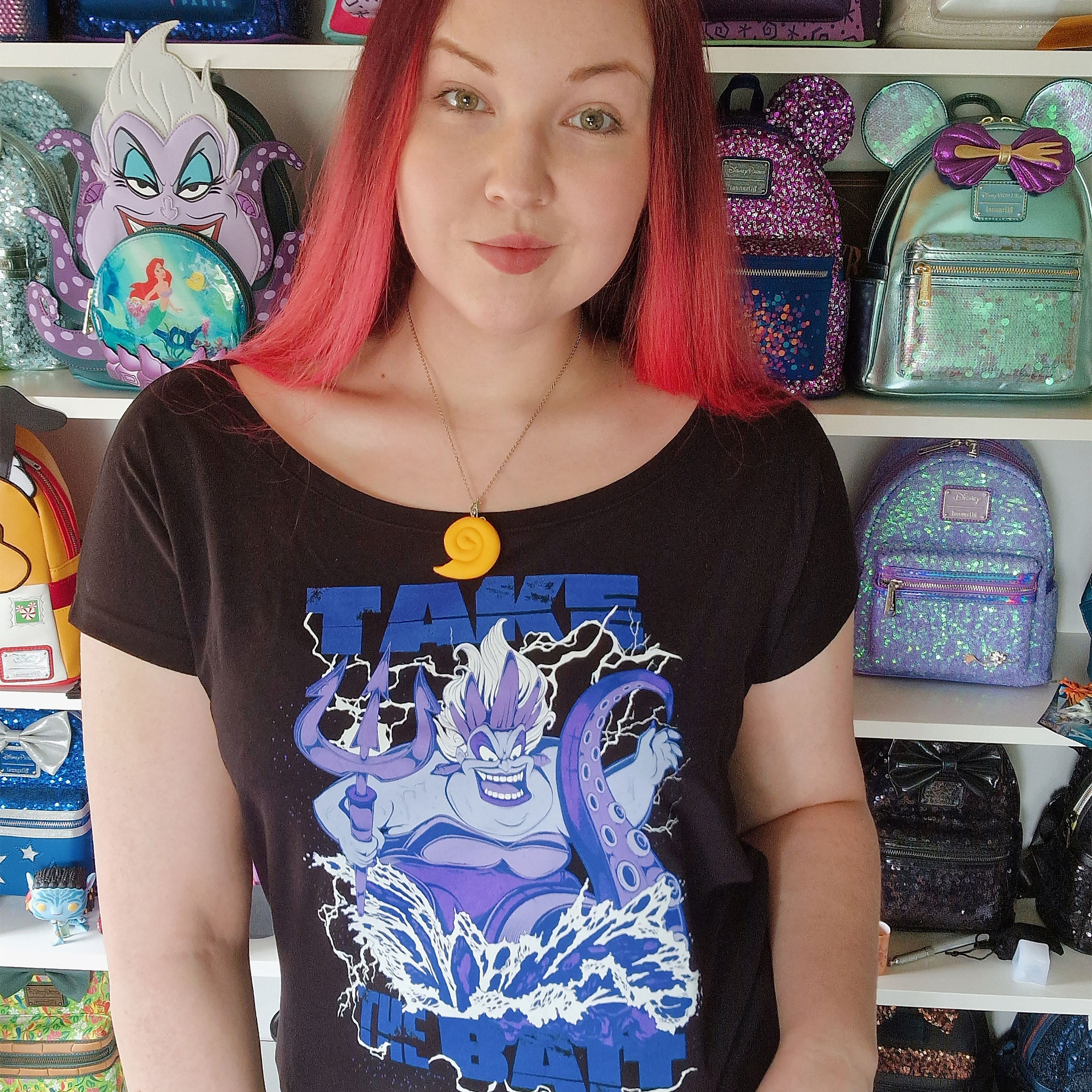 Villains - T-shirt Ursula da donna aderente nera - S - Nero