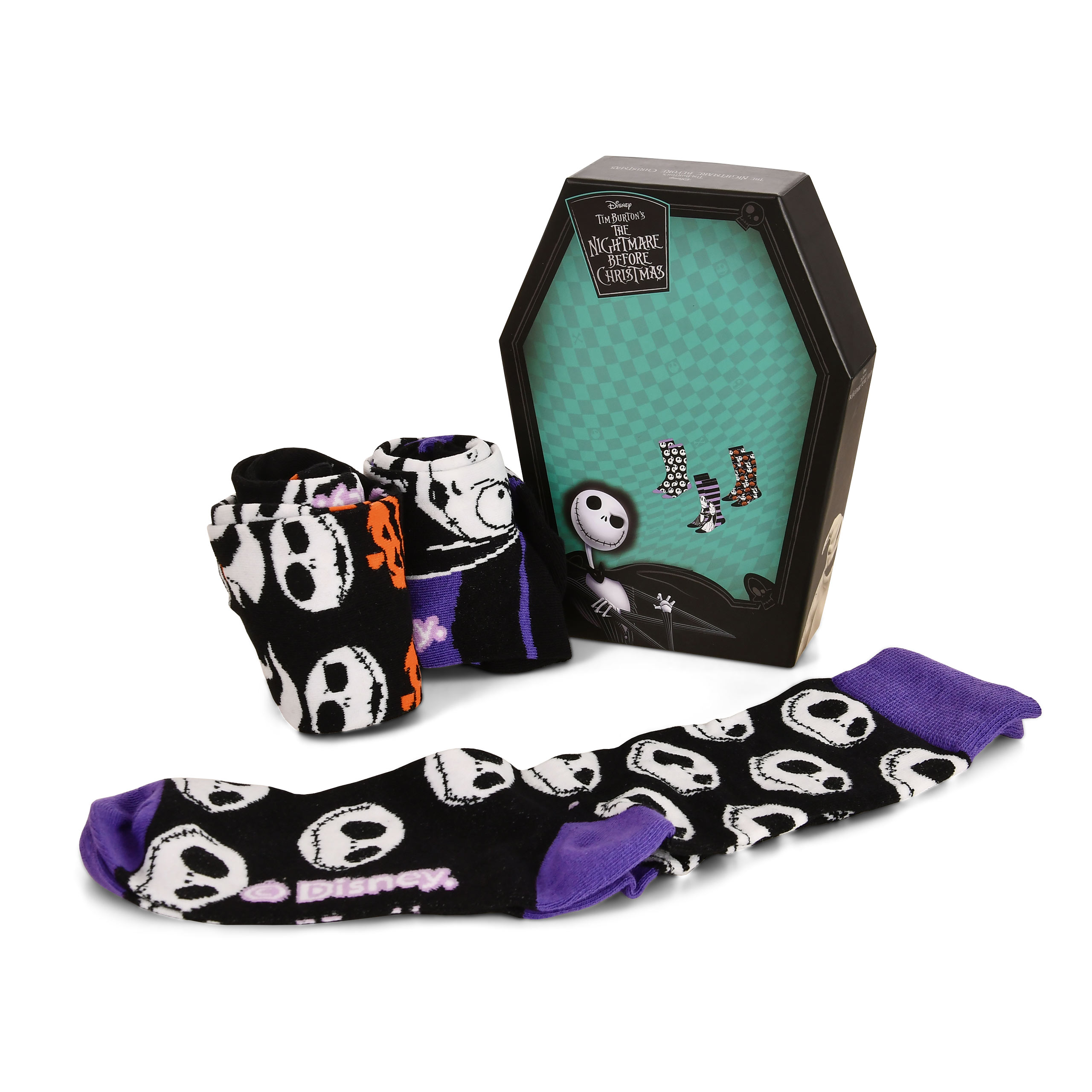 Nightmare Before Christmas - Jack & Sally Socken 3er Set - 40-46